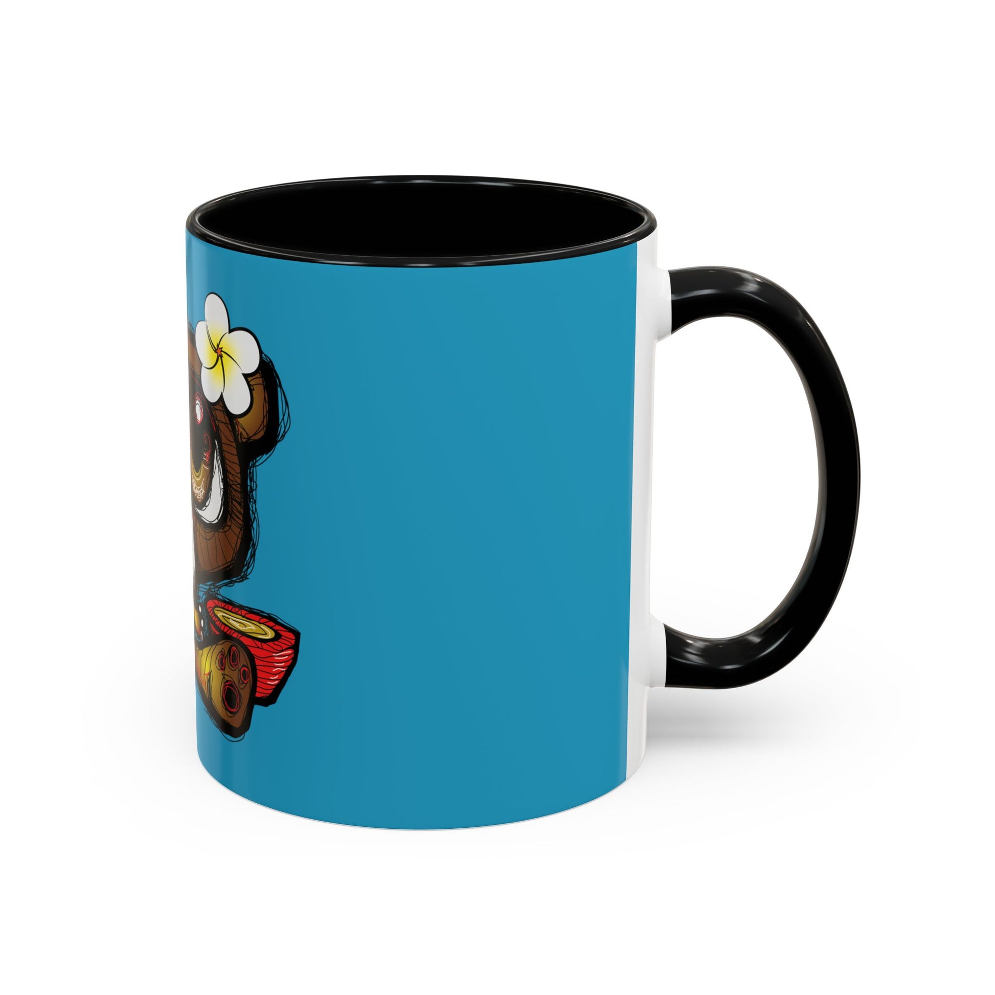 Tropical Bear Coffee Mug, Cute Bear Mug, Relaxing Coffee Cup, Gifts for Animal Lovers, Fun Decor, Summer Vibes