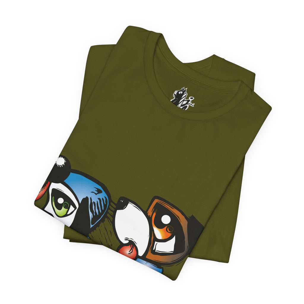 Pet Lovers' Graphic Tee, Fun Dog Design, Unisex Short Sleeve Shirt, Casual Wear, Animal Gift, Birthday Present, Dog Owner Apparel