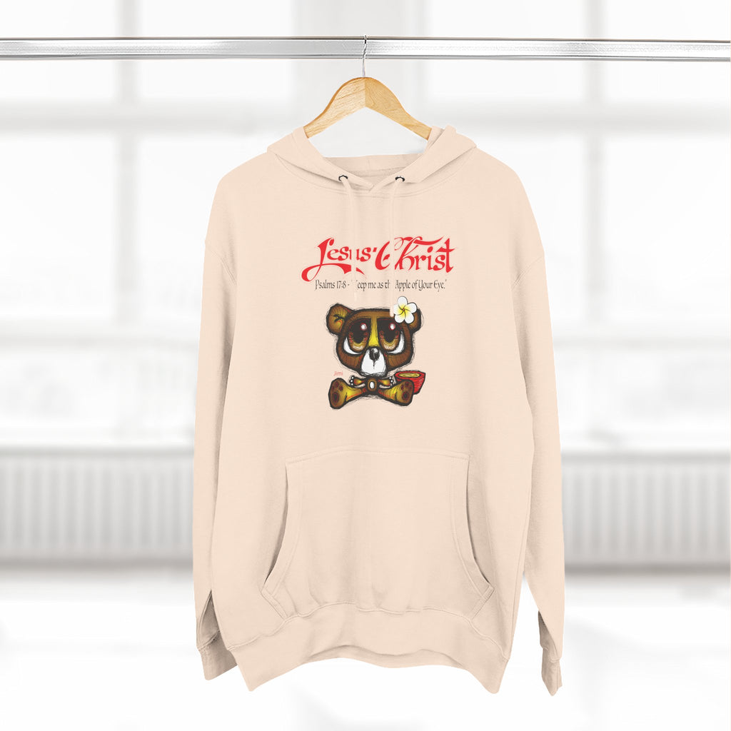 Christian Bear Hoodie – "Jesus Christ" Psalm 23 Inspirational Fleece Pullover
