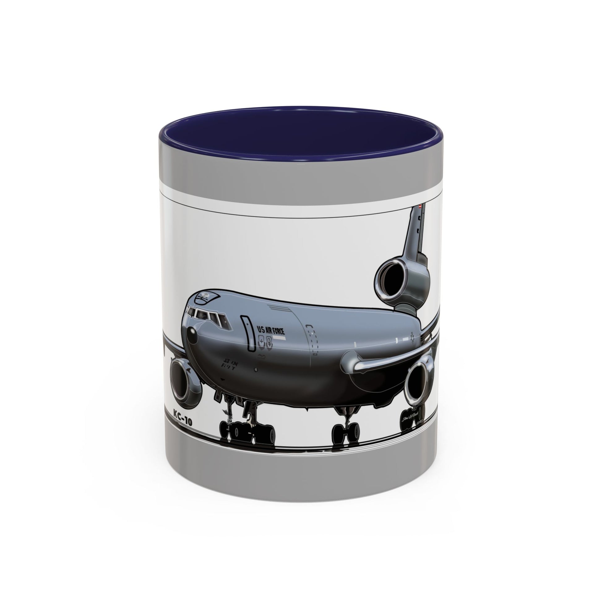 Airplane Lover's Accent Coffee Mug | Travel Gift, Aviation Decor, Pilot Present, Unique Coffee Cup, Jet Enthusiast Mug