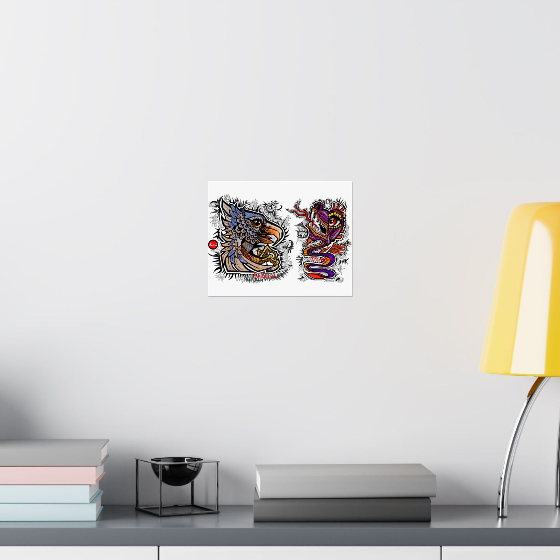Vibrant Matte Horizontal Wall Posters, Bohemian Art, Tribal Decor, Gift for Art Lovers, Unique Home Decor