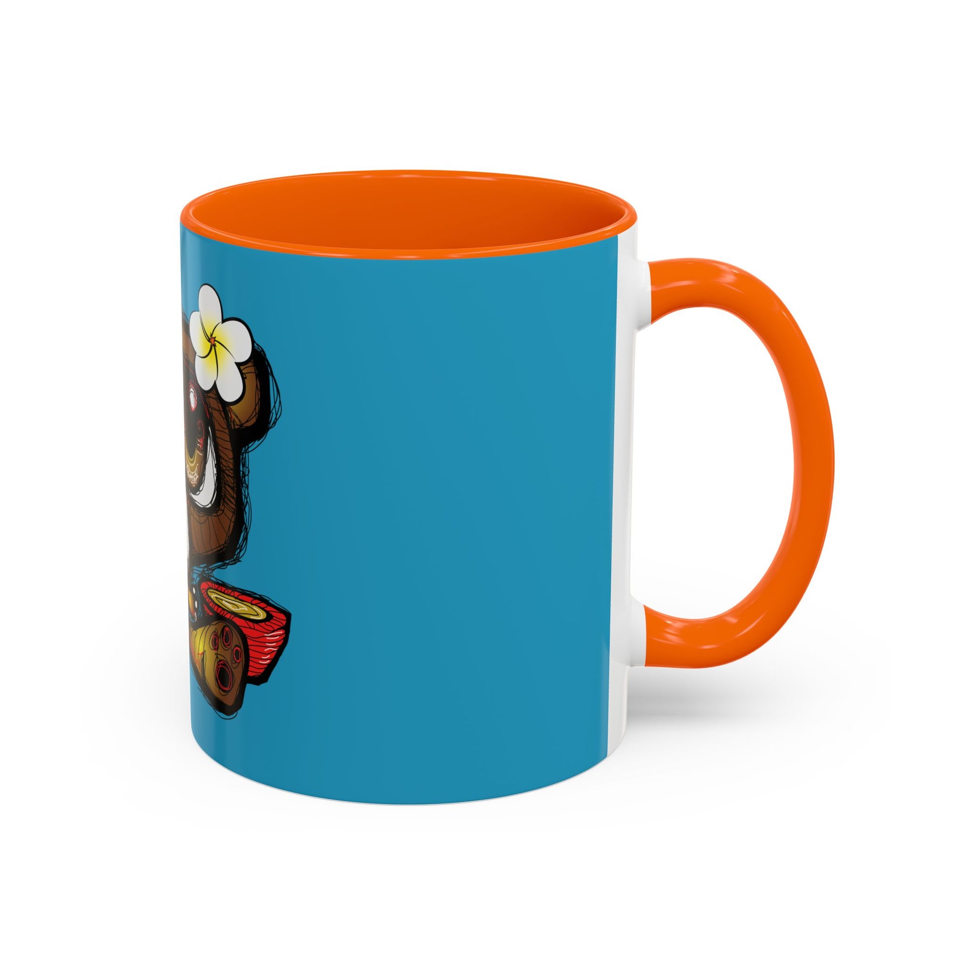 Tropical Bear Coffee Mug, Cute Bear Mug, Relaxing Coffee Cup, Gifts for Animal Lovers, Fun Decor, Summer Vibes
