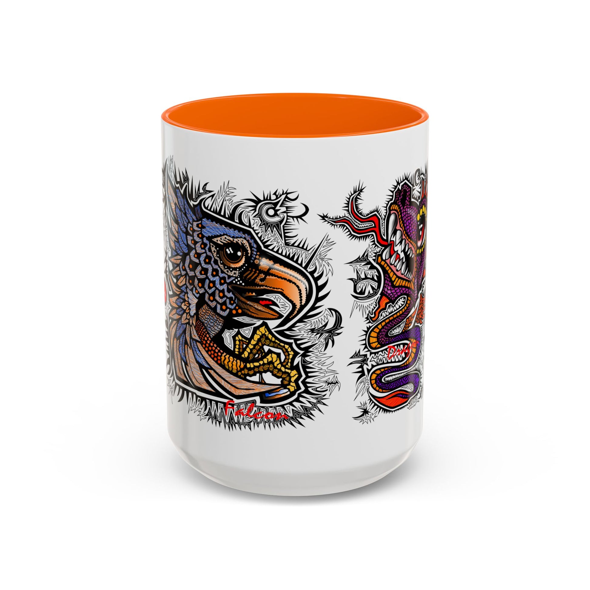 Vibrant Mythical Creatures Coffee Mug - Artistic Accent, Gift for Coffee Lovers, Colorful Design for Home Decor, Unique Present