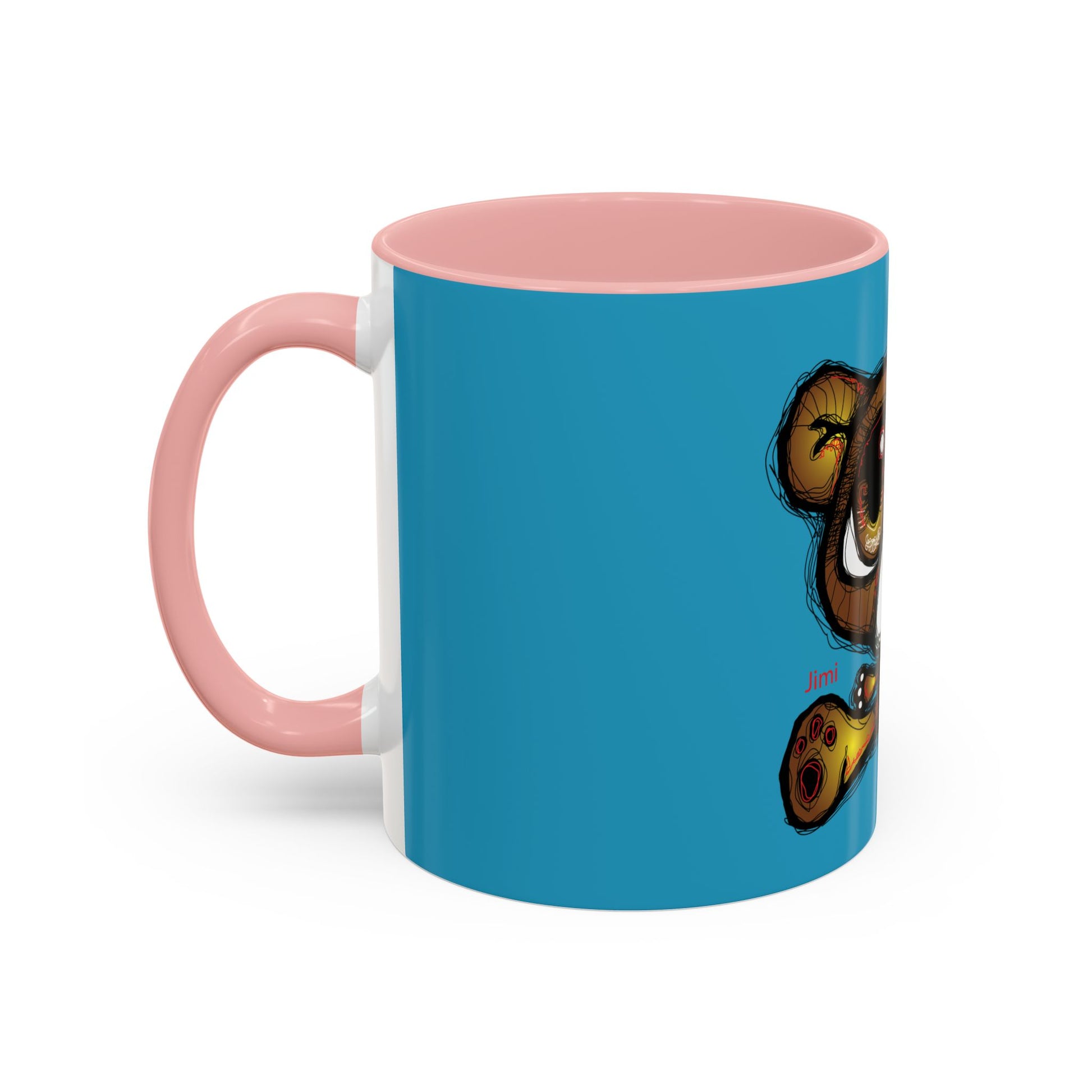 Tropical Bear Coffee Mug, Cute Bear Mug, Relaxing Coffee Cup, Gifts for Animal Lovers, Fun Decor, Summer Vibes