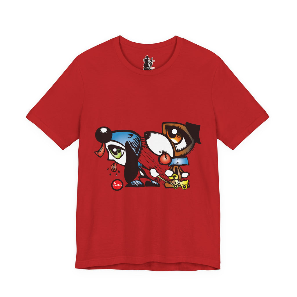 Pet Lovers' Graphic Tee, Fun Dog Design, Unisex Short Sleeve Shirt, Casual Wear, Animal Gift, Birthday Present, Dog Owner Apparel