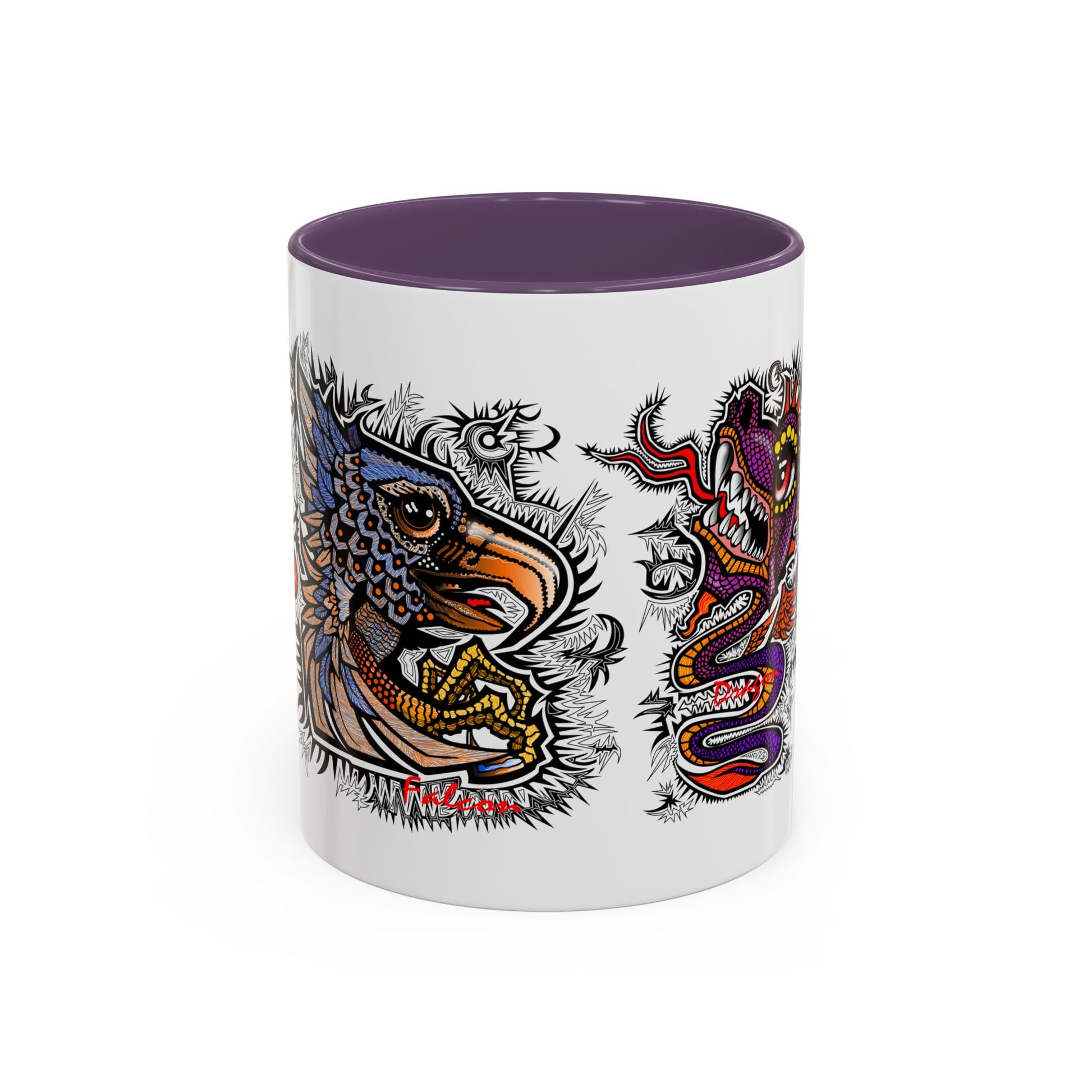 Vibrant Mythical Creatures Coffee Mug - Artistic Accent, Gift for Coffee Lovers, Colorful Design for Home Decor, Unique Present