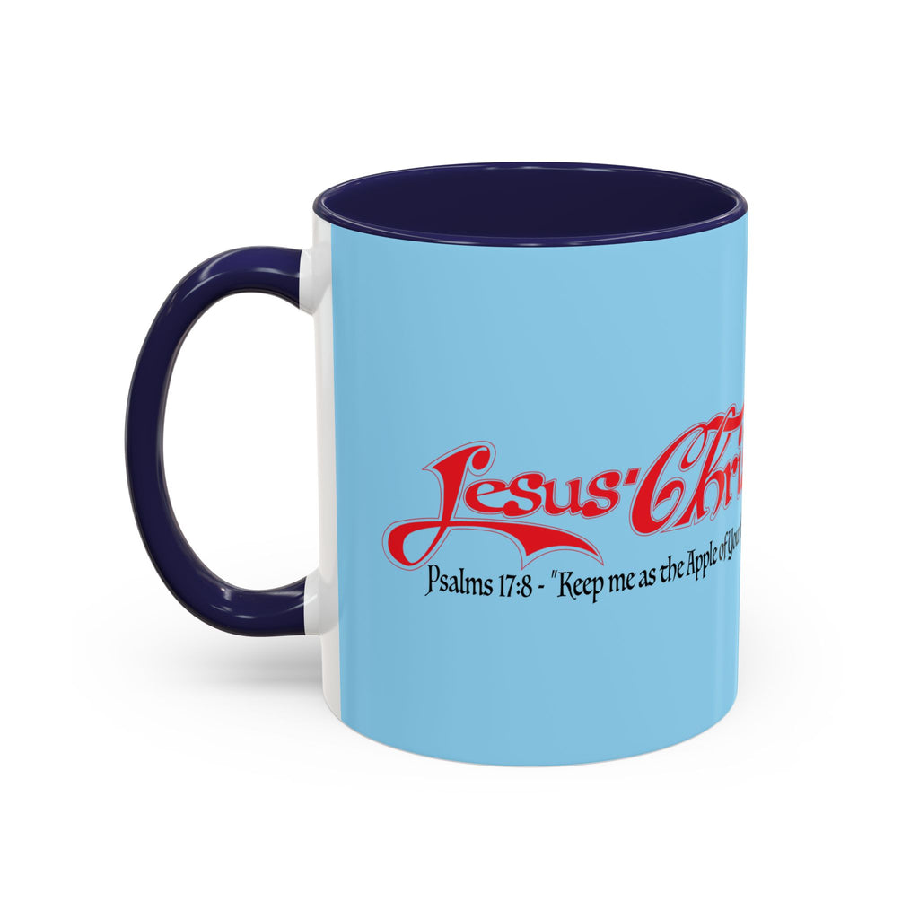 Coffee Mug — Cute Teddy Bear with Ukulele & 'Christ' Script Accent (11/15oz)