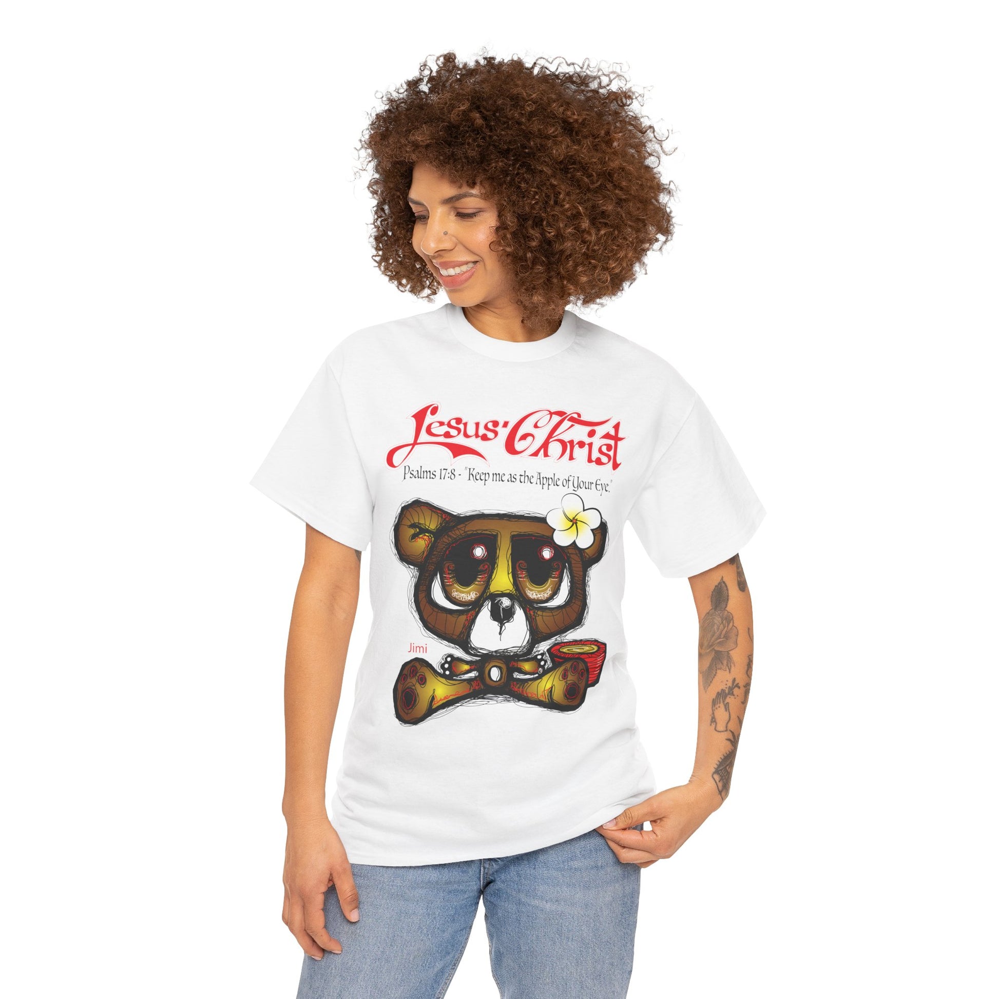 Christian Bear T-Shirt — "Jesus Christ" Psalm 73 Inspirational Faith Tee