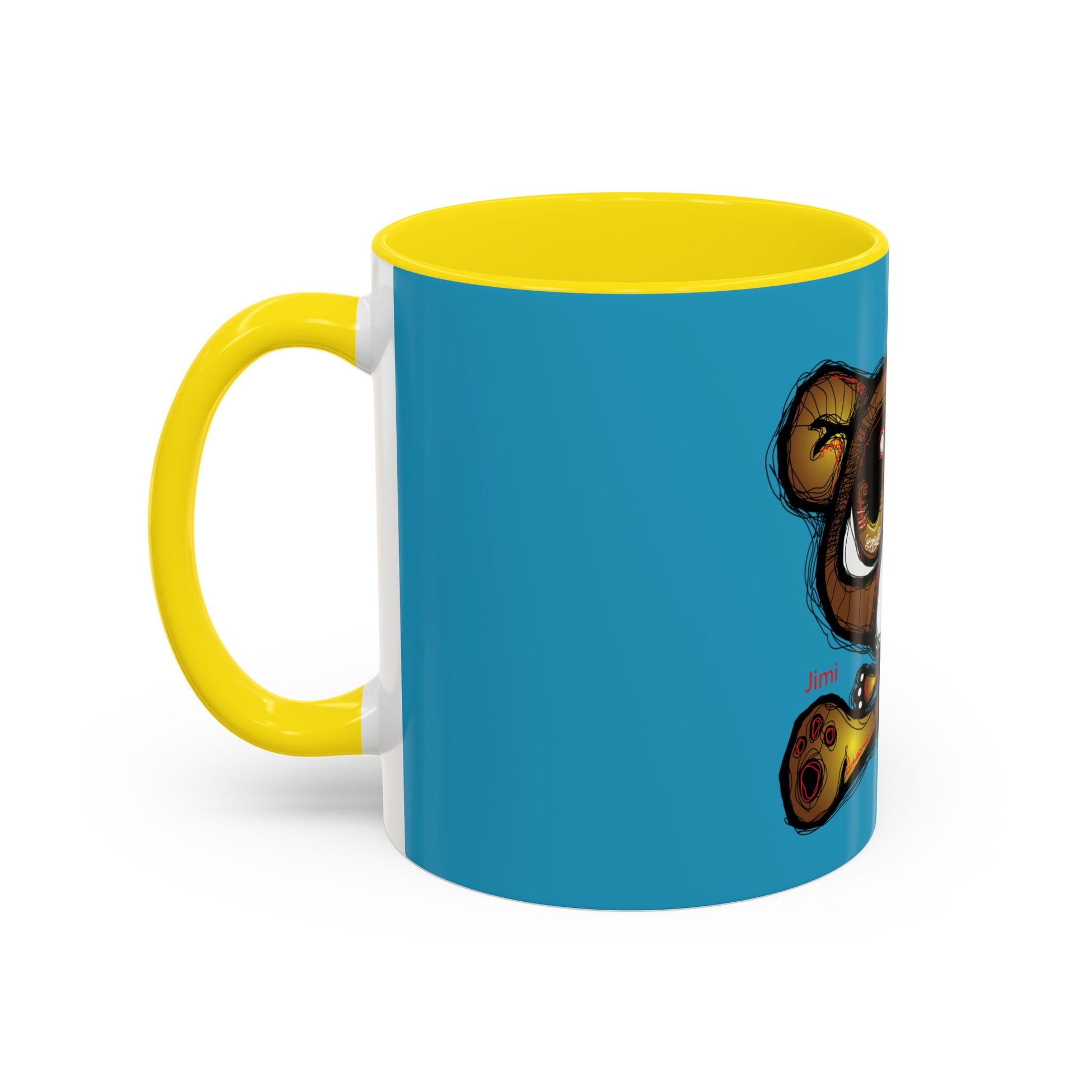 Tropical Bear Coffee Mug, Cute Bear Mug, Relaxing Coffee Cup, Gifts for Animal Lovers, Fun Decor, Summer Vibes