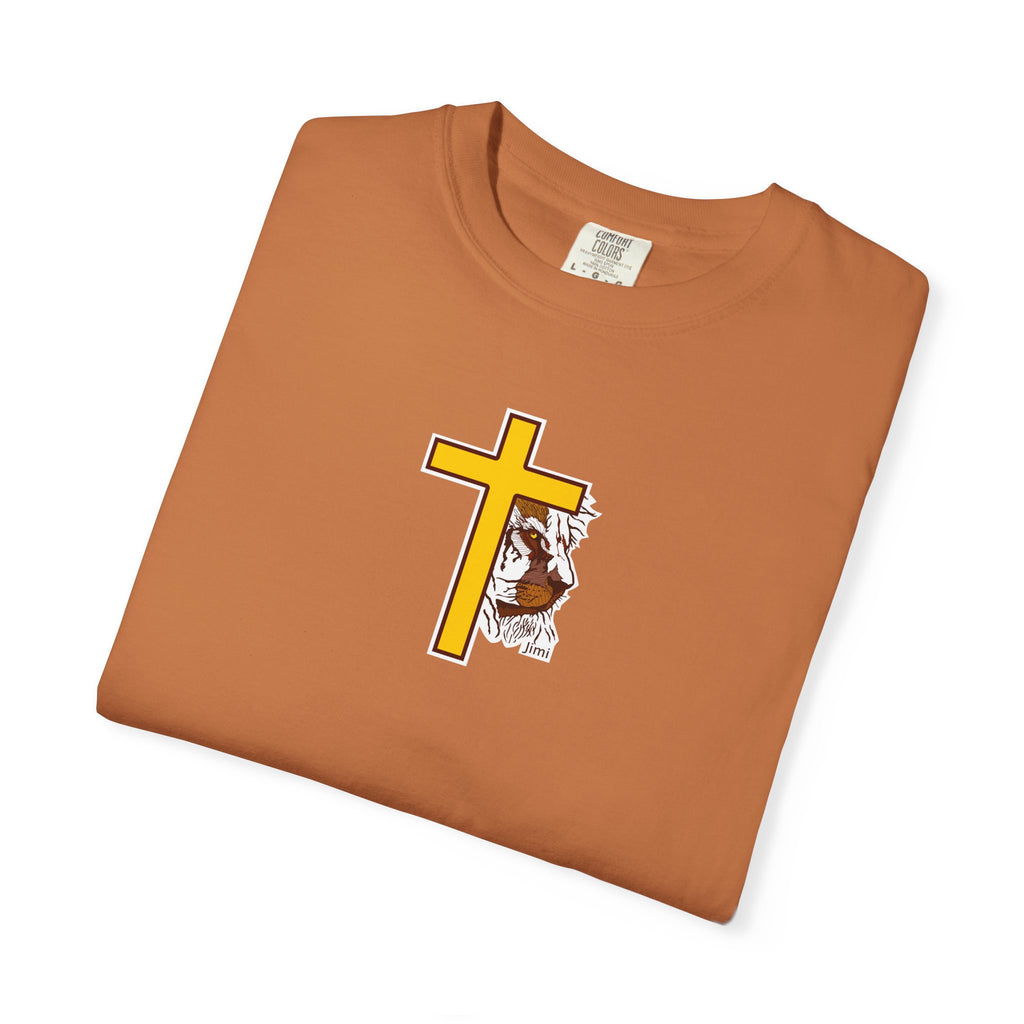 Lion Crown with Cross T-shirt | Religious Faith Graphic Tee