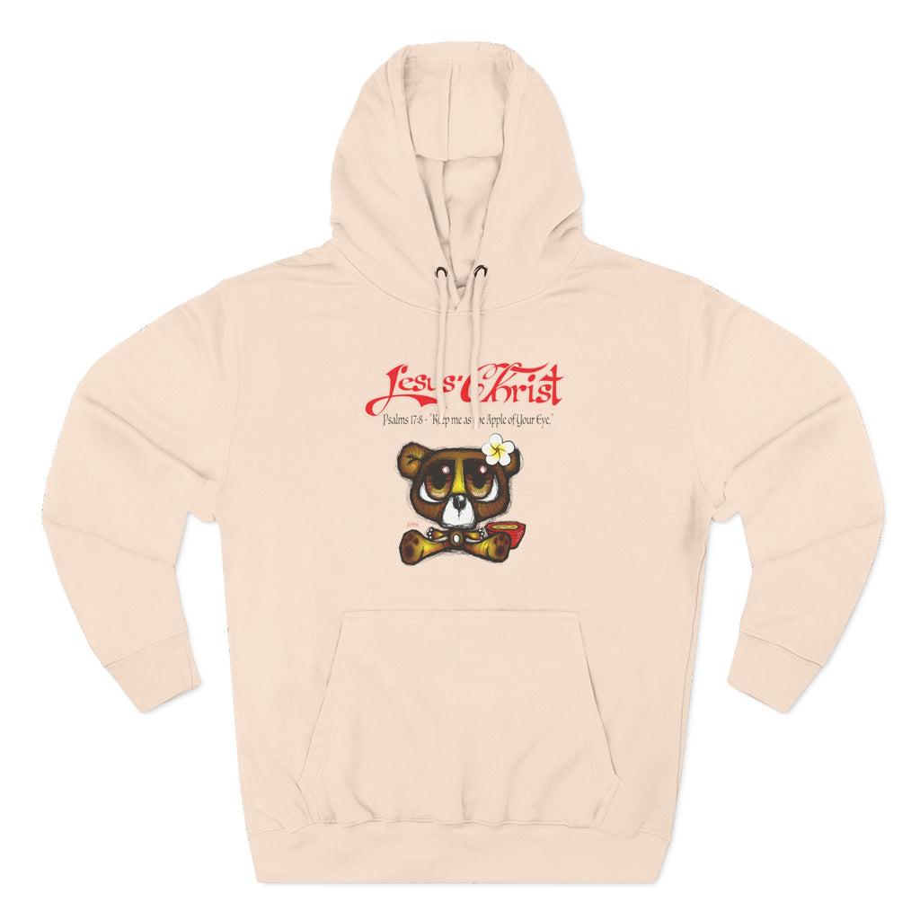 Christian Bear Hoodie – "Jesus Christ" Psalm 23 Inspirational Fleece Pullover