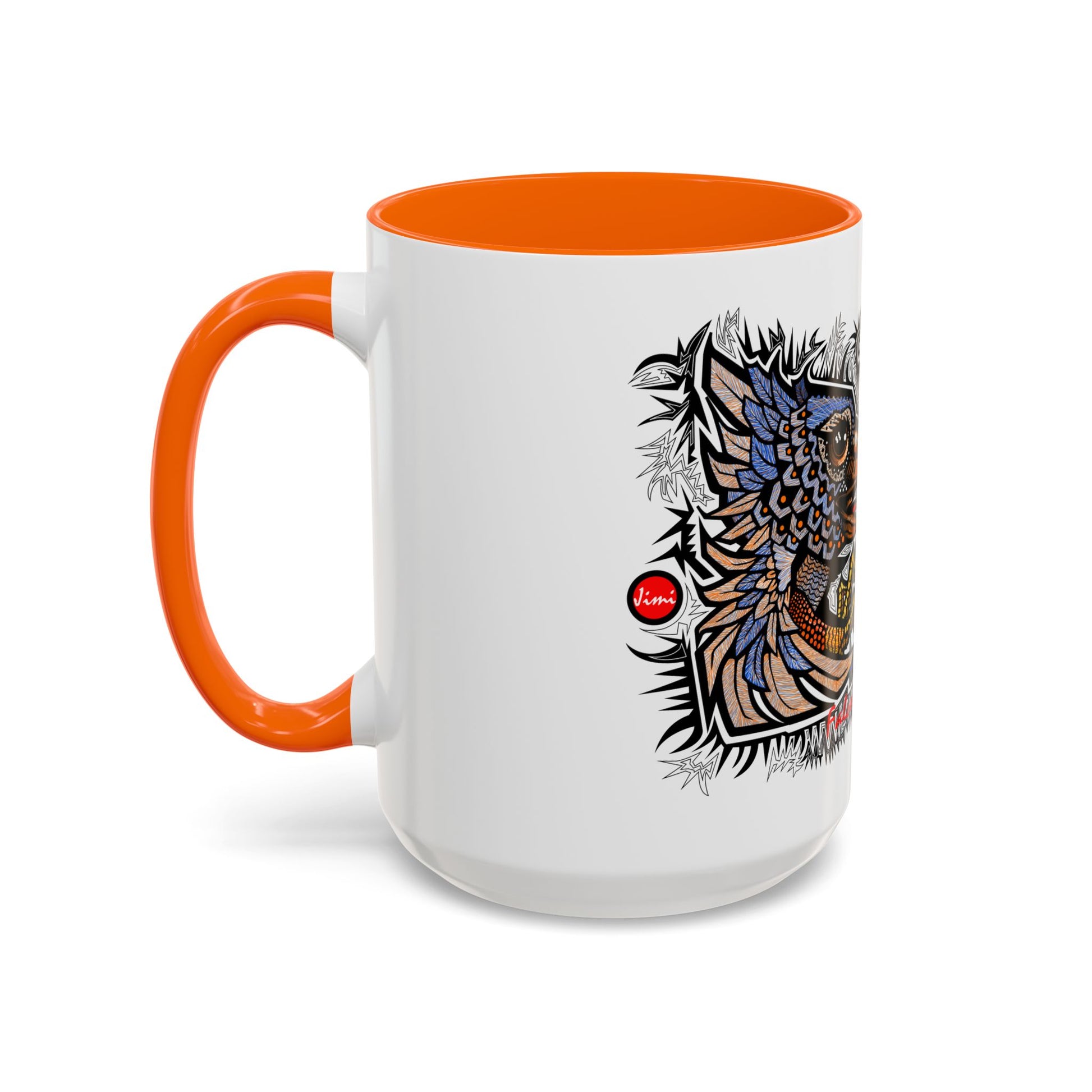 Vibrant Mythical Creatures Coffee Mug - Artistic Accent, Gift for Coffee Lovers, Colorful Design for Home Decor, Unique Present
