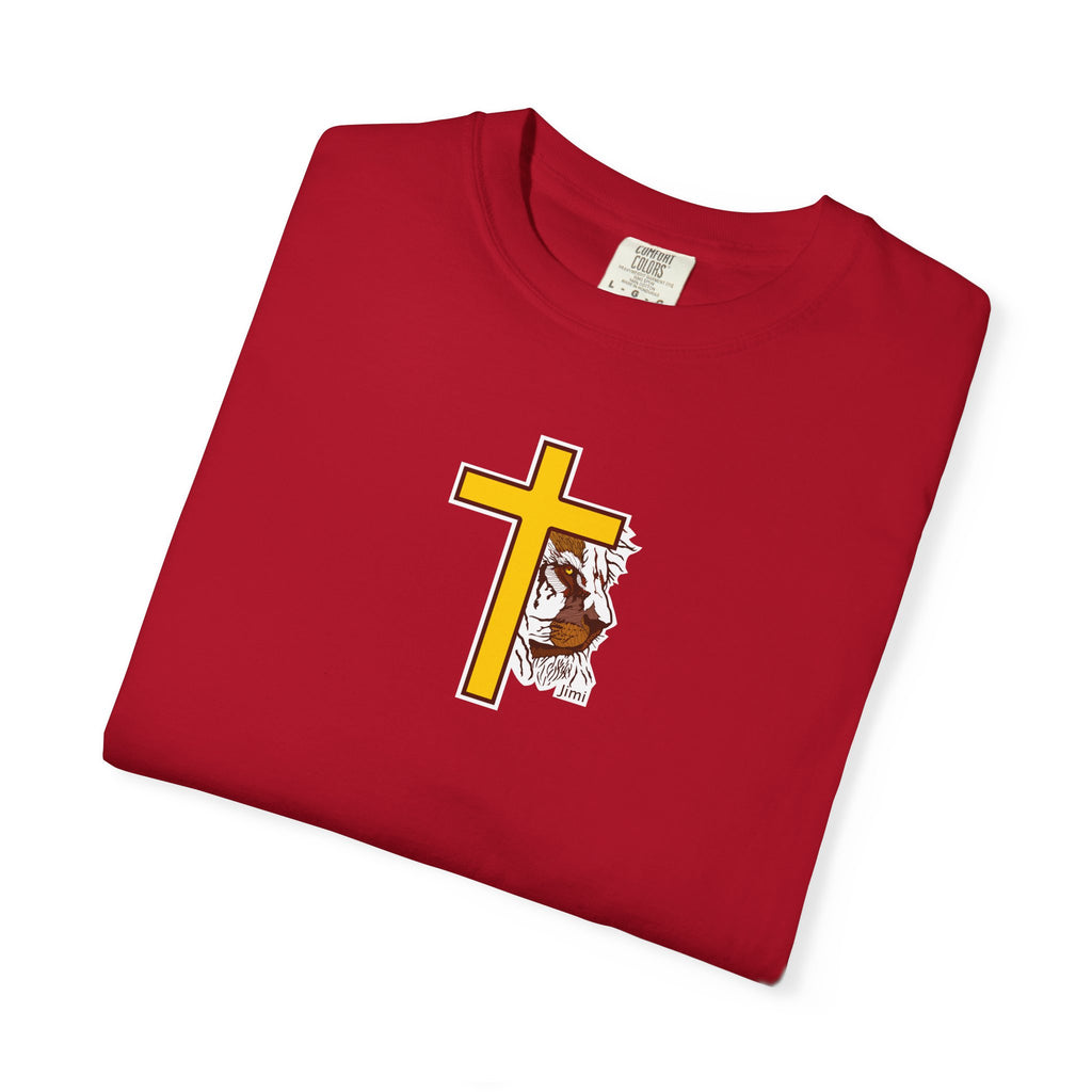 Lion Crown with Cross T-shirt | Religious Faith Graphic Tee