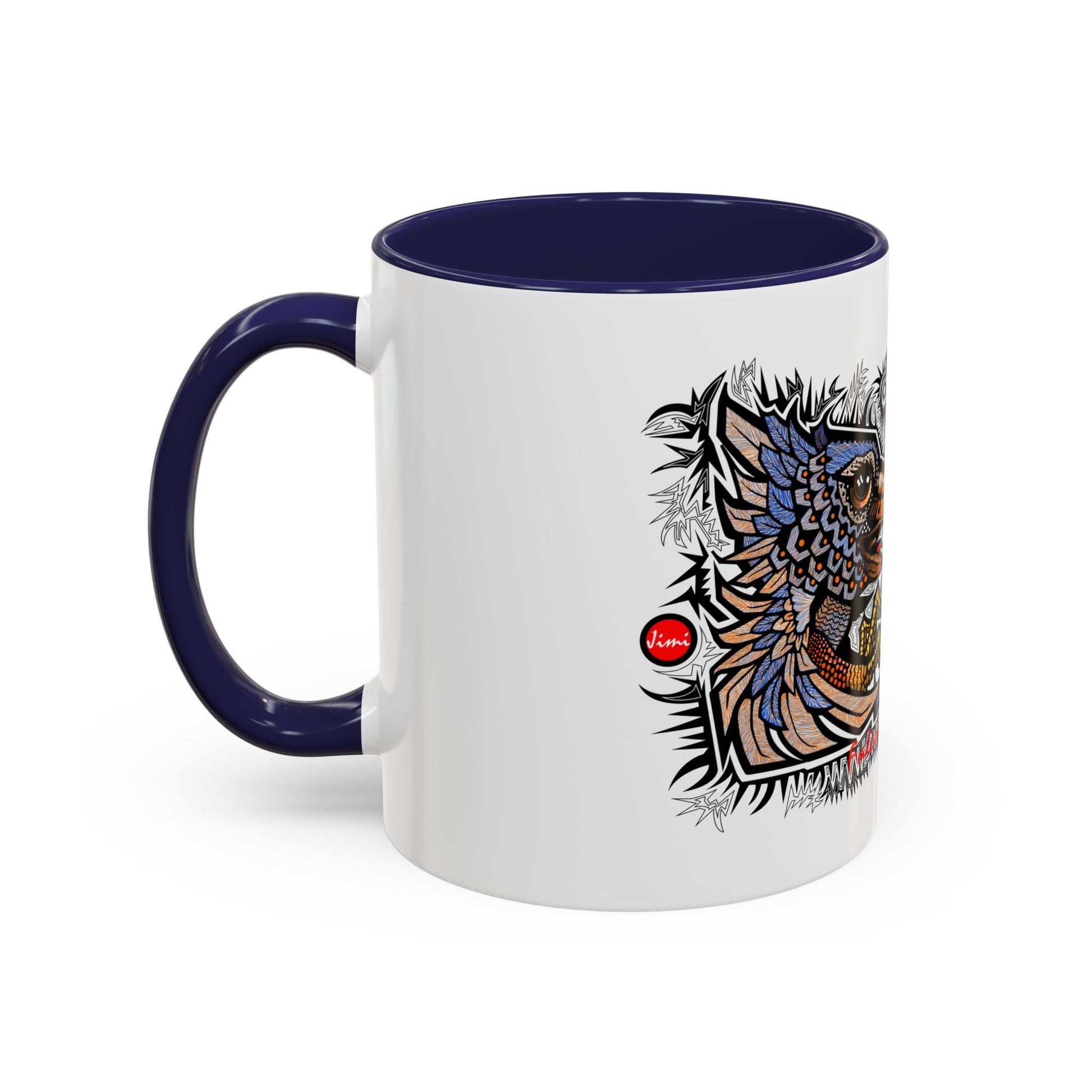 Vibrant Mythical Creatures Coffee Mug - Artistic Accent, Gift for Coffee Lovers, Colorful Design for Home Decor, Unique Present