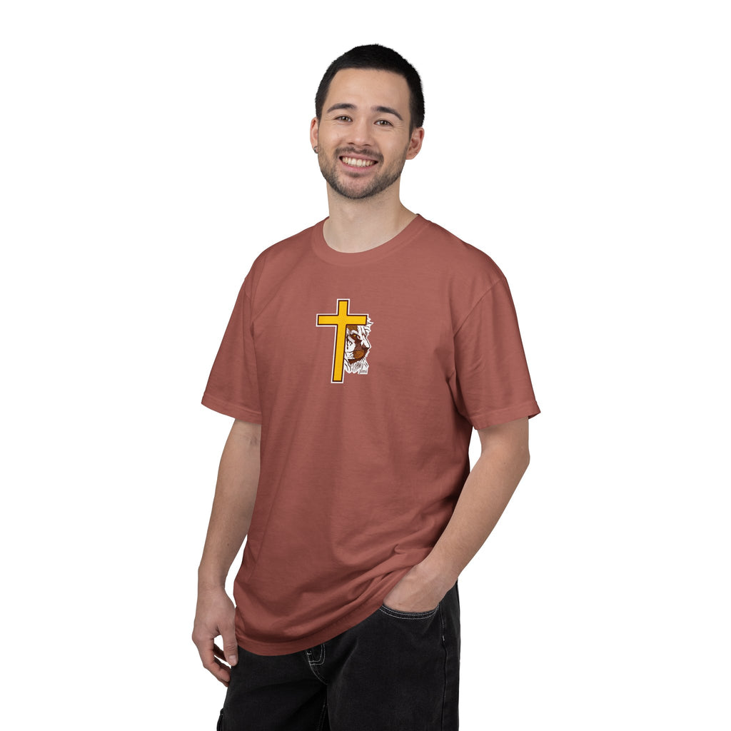 Lion Crown with Cross T-shirt | Religious Faith Graphic Tee