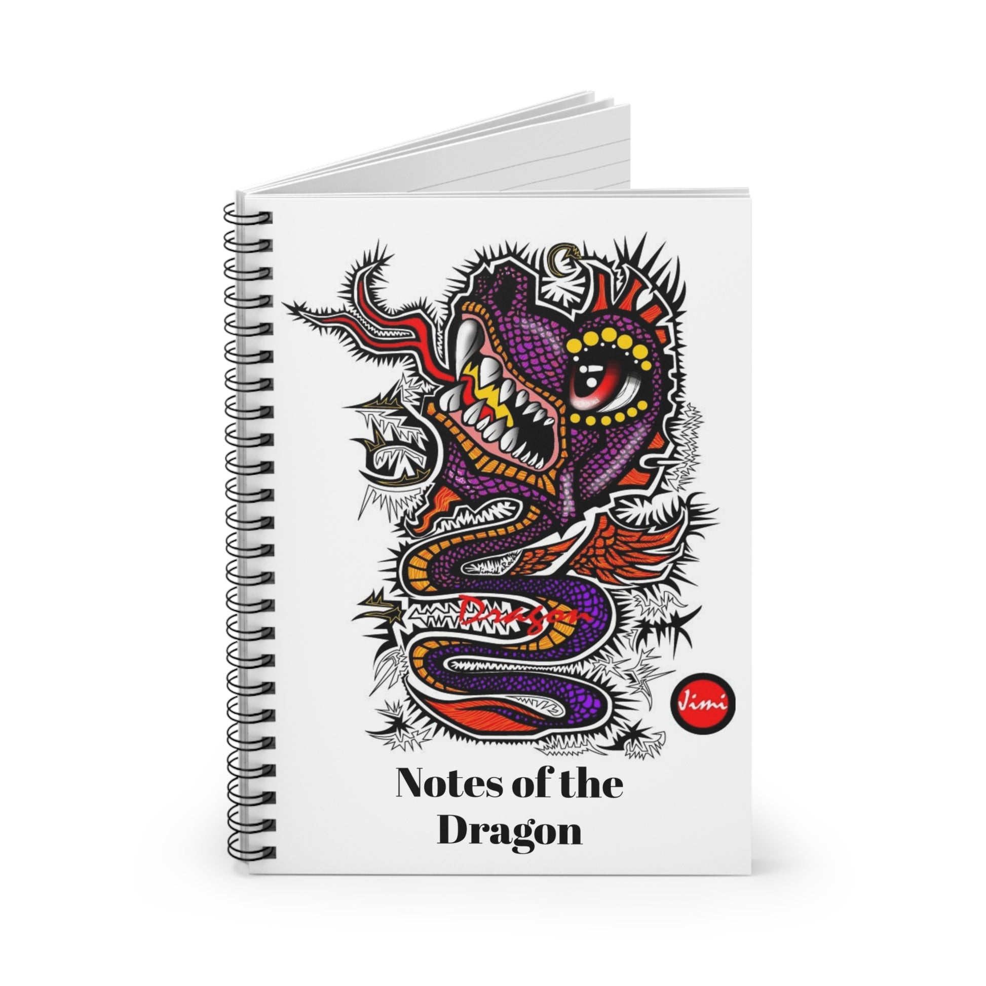 Dragon-Themed Spiral Notebook - Notes of the Dragon, Journal, Sketchbook, Gift for Writers, Art Lovers, Creative Professionals