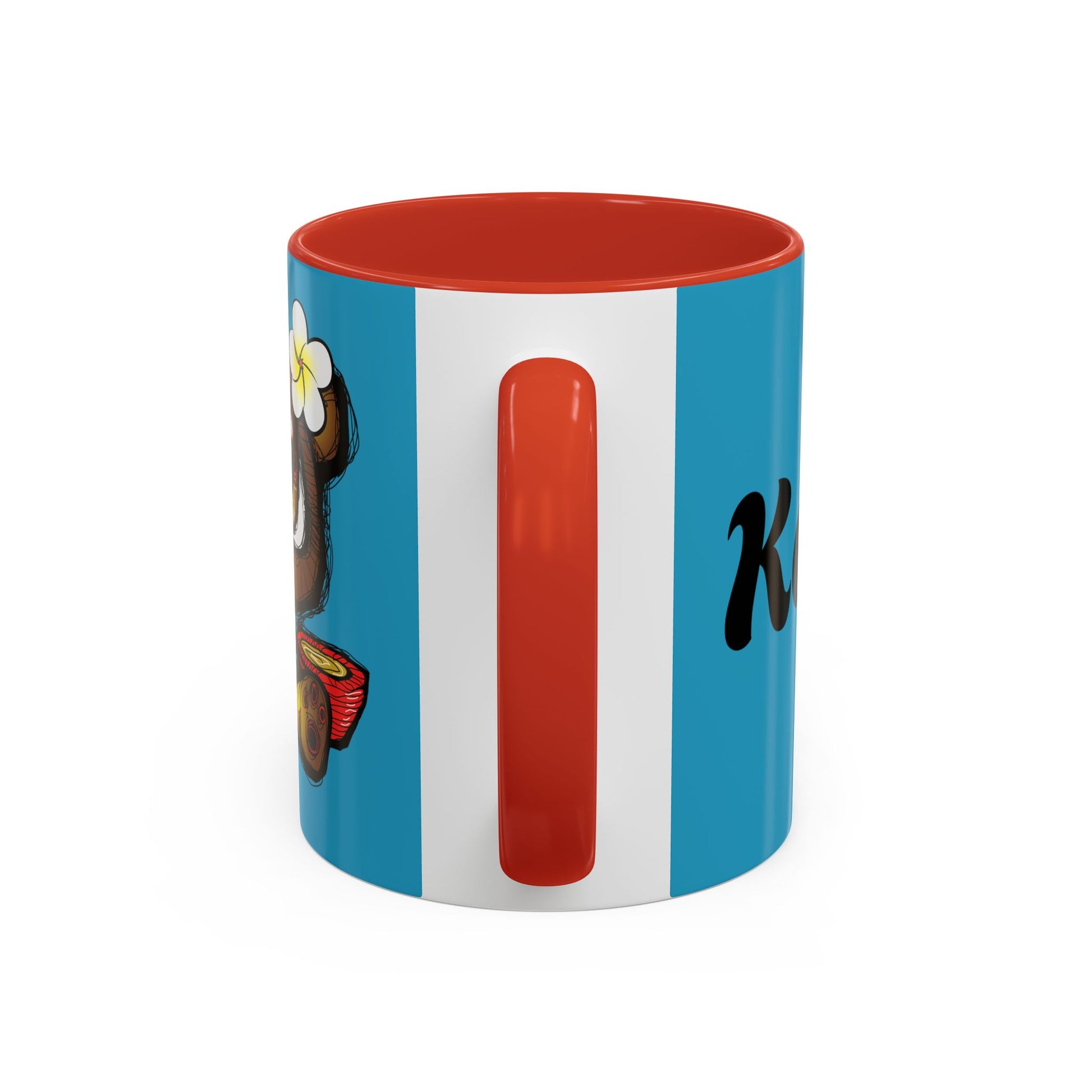 Tropical Bear Coffee Mug, Cute Bear Mug, Relaxing Coffee Cup, Gifts for Animal Lovers, Fun Decor, Summer Vibes