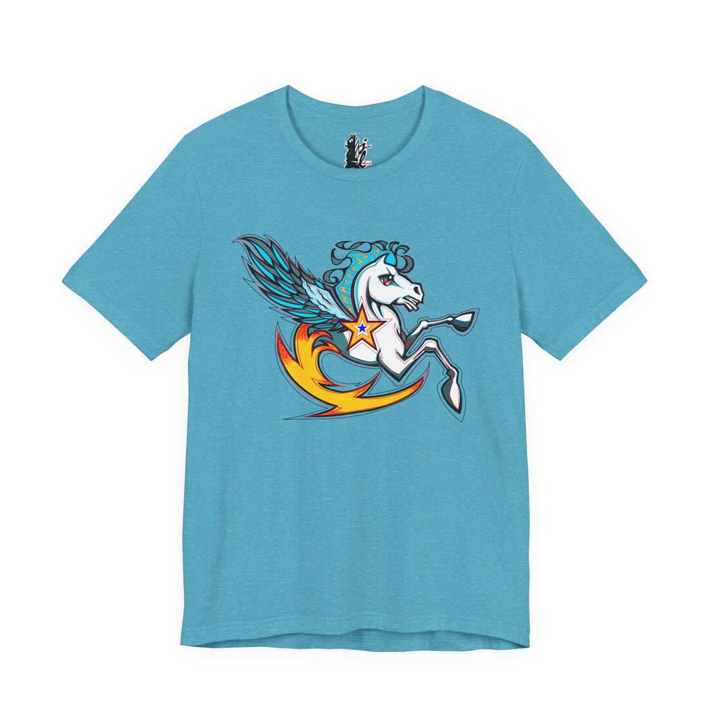 Pegasus Star Tee — Colorful Winged Unicorn Graphic T-Shirt