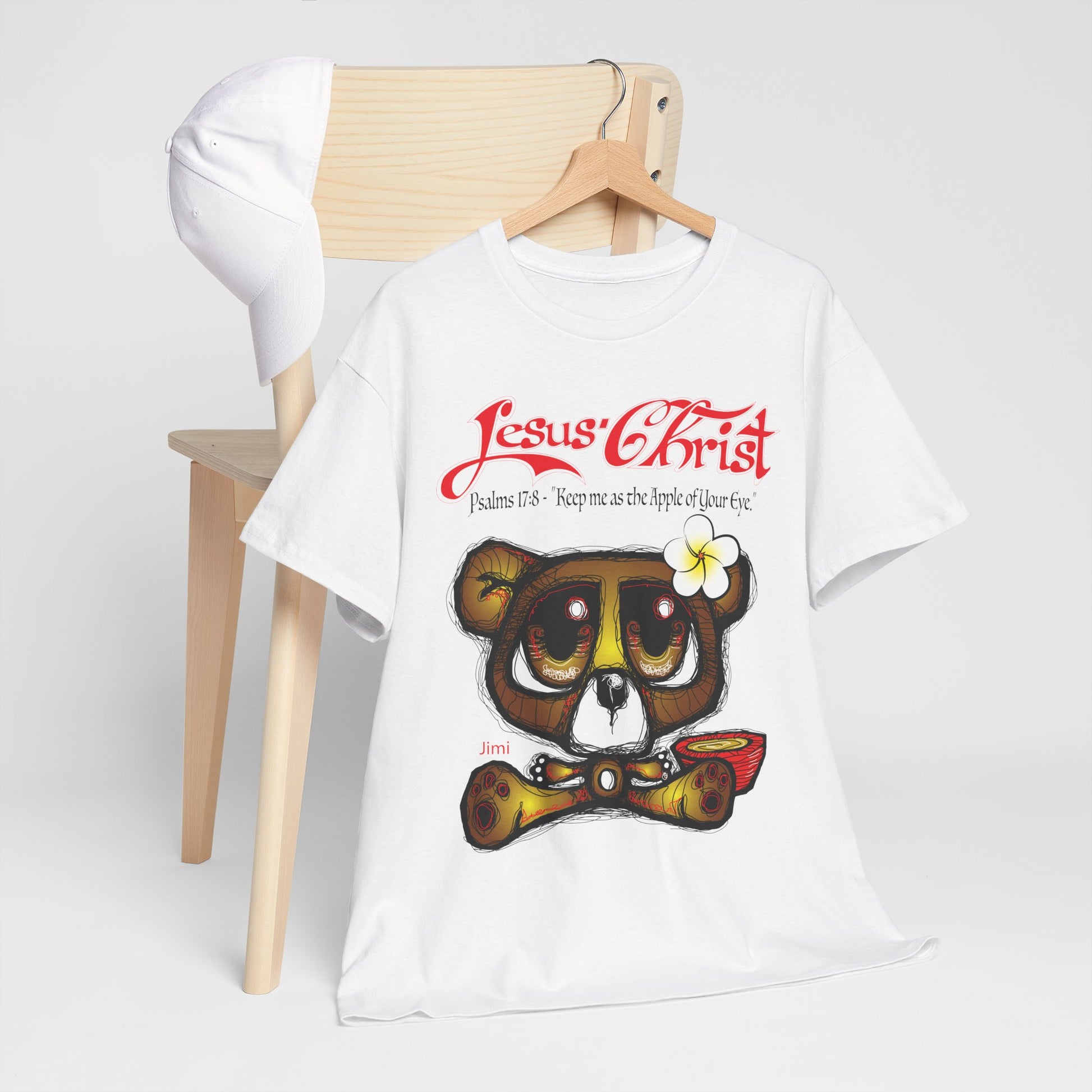 Christian Bear T-Shirt — "Jesus Christ" Psalm 73 Inspirational Faith Tee
