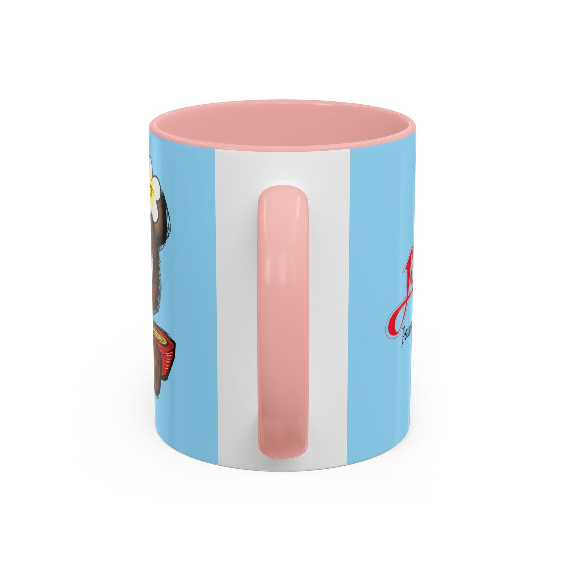 Coffee Mug — Cute Teddy Bear with Ukulele & 'Christ' Script Accent (11/15oz)