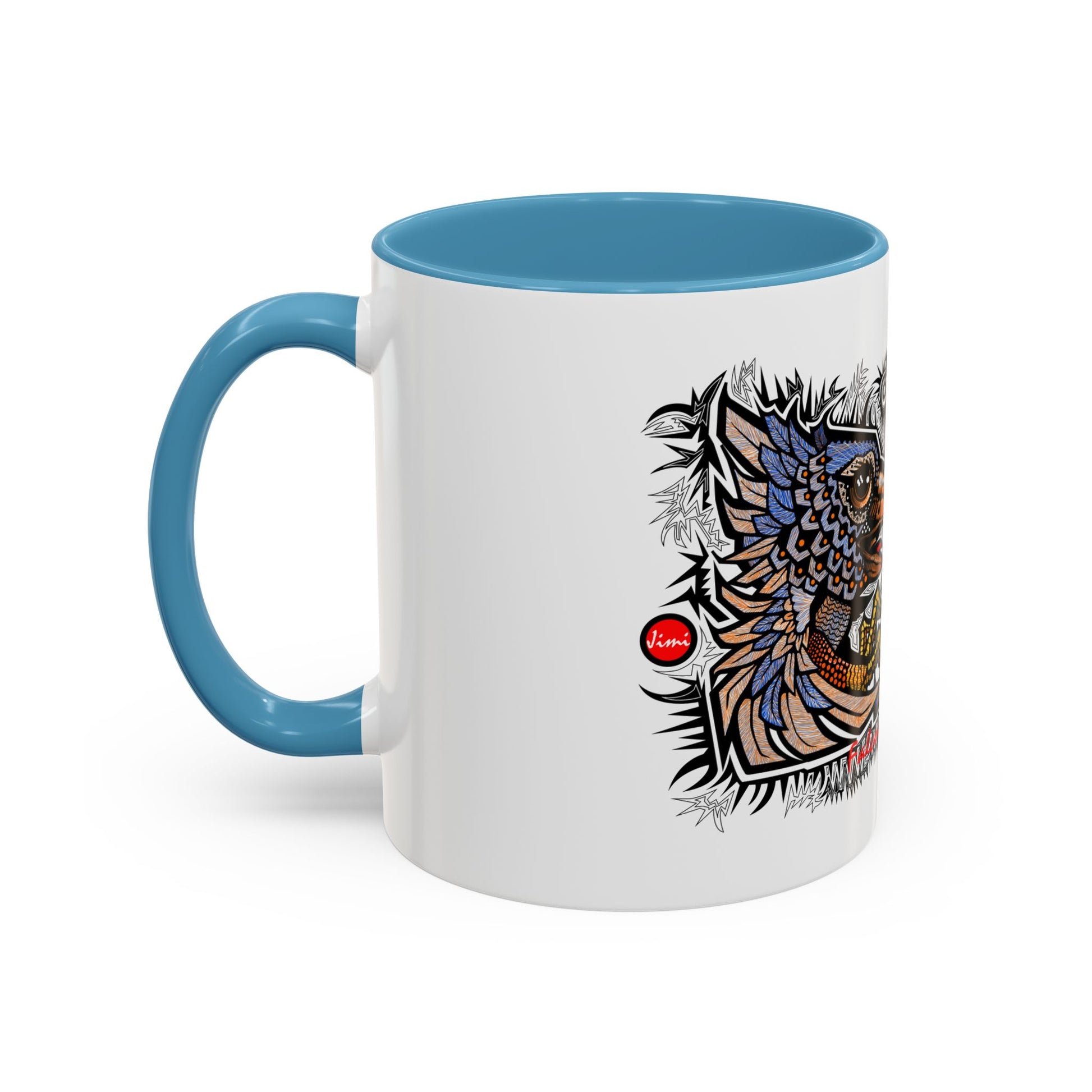 Vibrant Mythical Creatures Coffee Mug - Artistic Accent, Gift for Coffee Lovers, Colorful Design for Home Decor, Unique Present