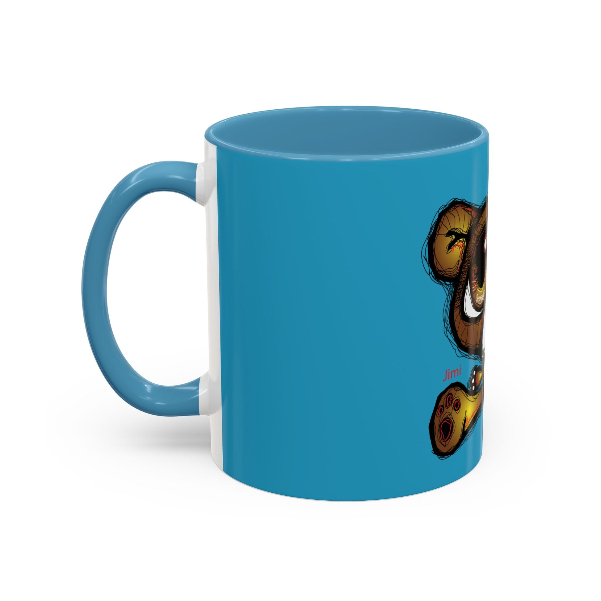 Tropical Bear Coffee Mug, Cute Bear Mug, Relaxing Coffee Cup, Gifts for Animal Lovers, Fun Decor, Summer Vibes