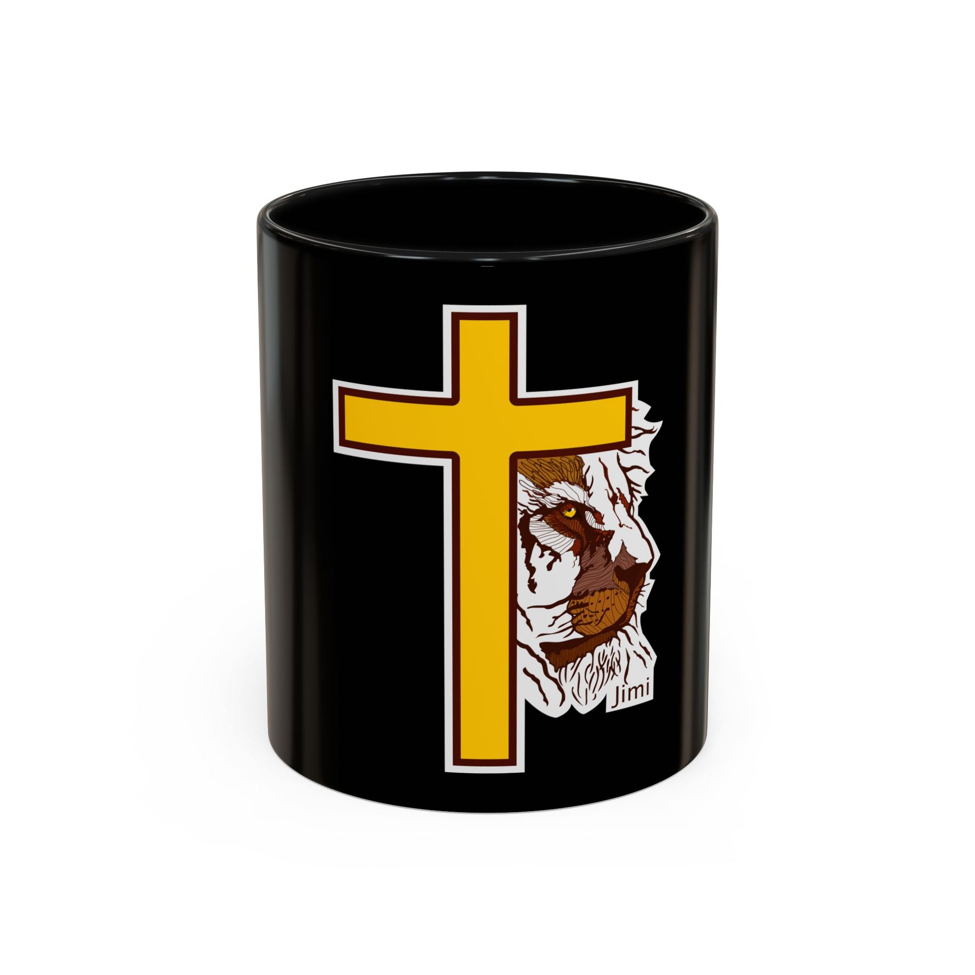 Christian Cross Coffee Mug with Jesus's Crown — Faith Gift 11/15oz