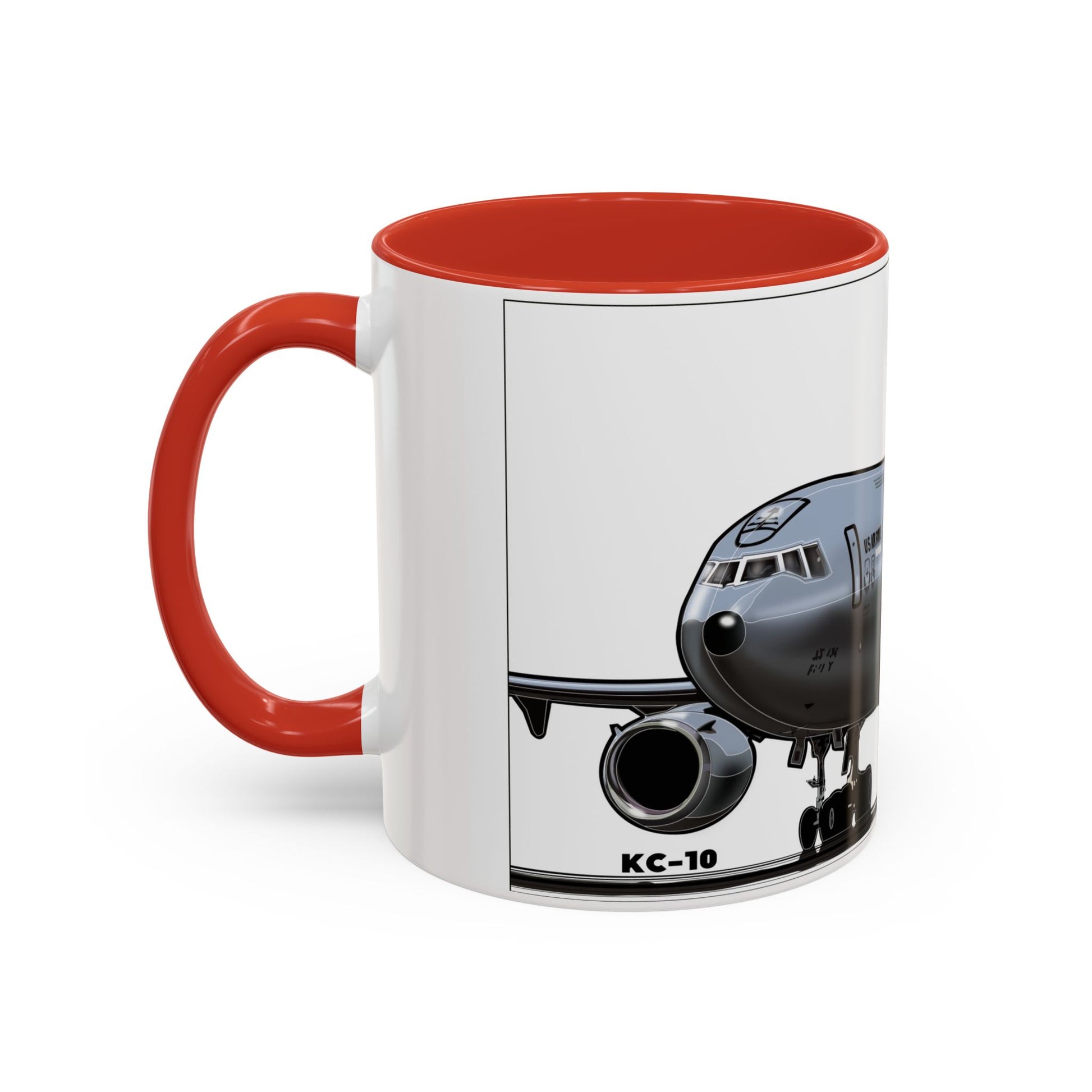 Airplane Lover's Accent Coffee Mug | Travel Gift, Aviation Decor, Pilot Present, Unique Coffee Cup, Jet Enthusiast Mug