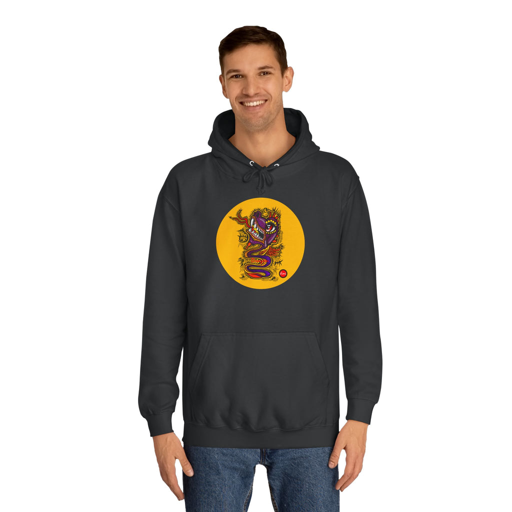 Vibrant Graphic College Hoodie, Unisex Sweatshirt, Casual College Apparel, Perfect for Students and Alumni, Comfortable Everyday Wear