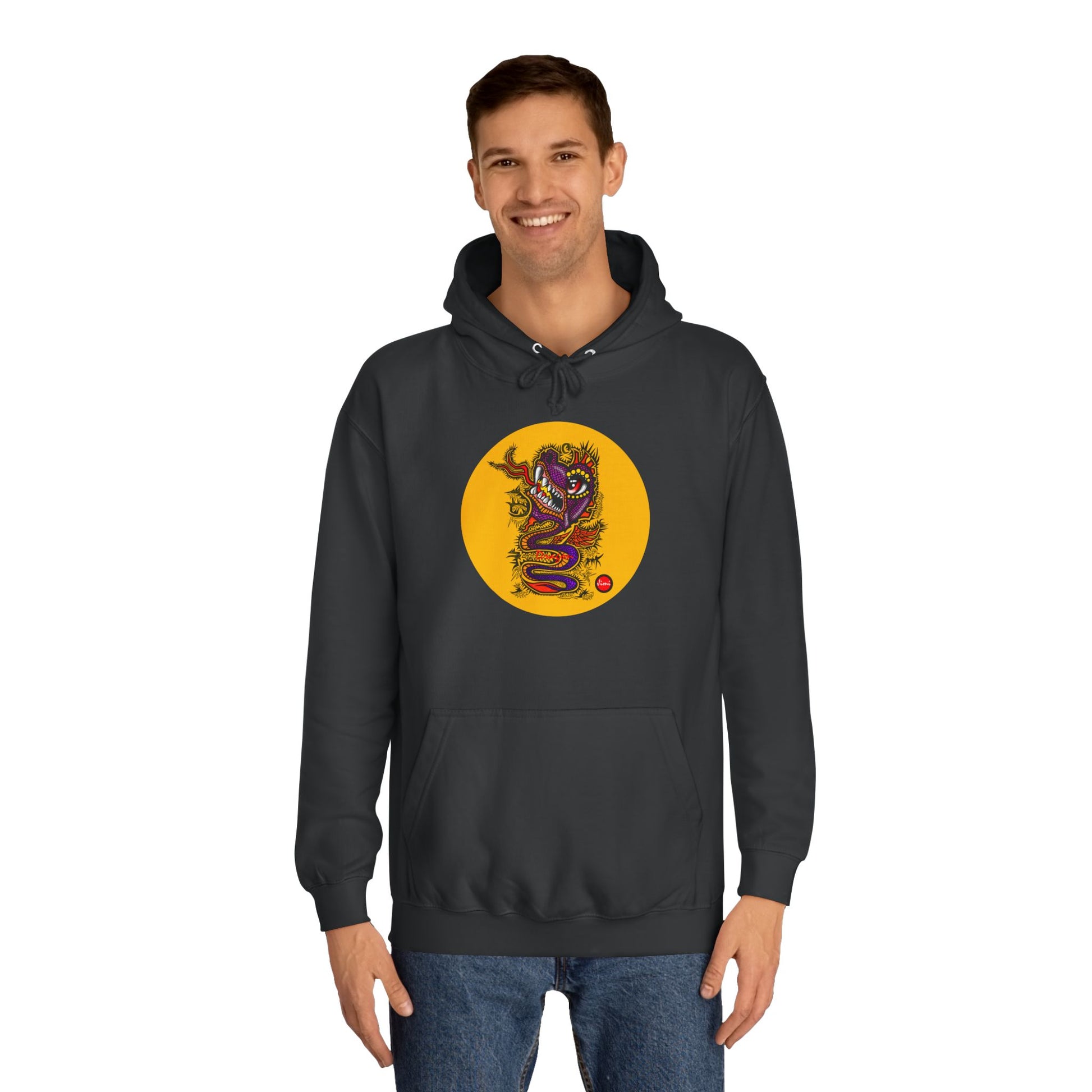 Vibrant Graphic College Hoodie, Unisex Sweatshirt, Casual College Apparel, Perfect for Students and Alumni, Comfortable Everyday Wear