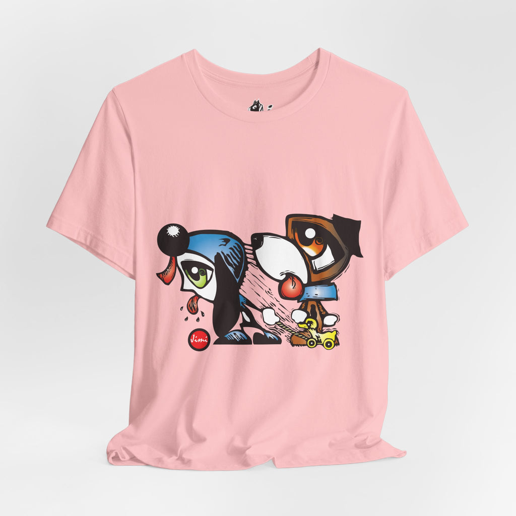 Pet Lovers' Graphic Tee, Fun Dog Design, Unisex Short Sleeve Shirt, Casual Wear, Animal Gift, Birthday Present, Dog Owner Apparel