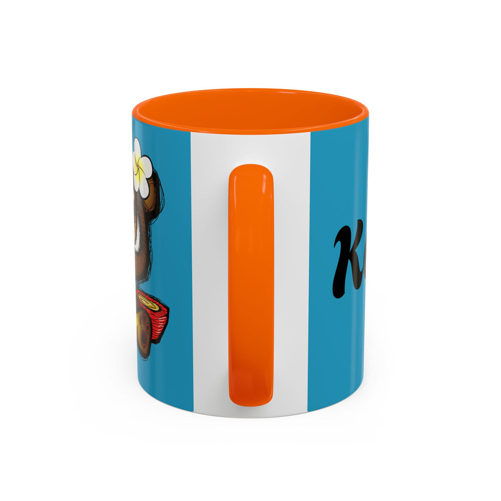 Tropical Bear Coffee Mug, Cute Bear Mug, Relaxing Coffee Cup, Gifts for Animal Lovers, Fun Decor, Summer Vibes