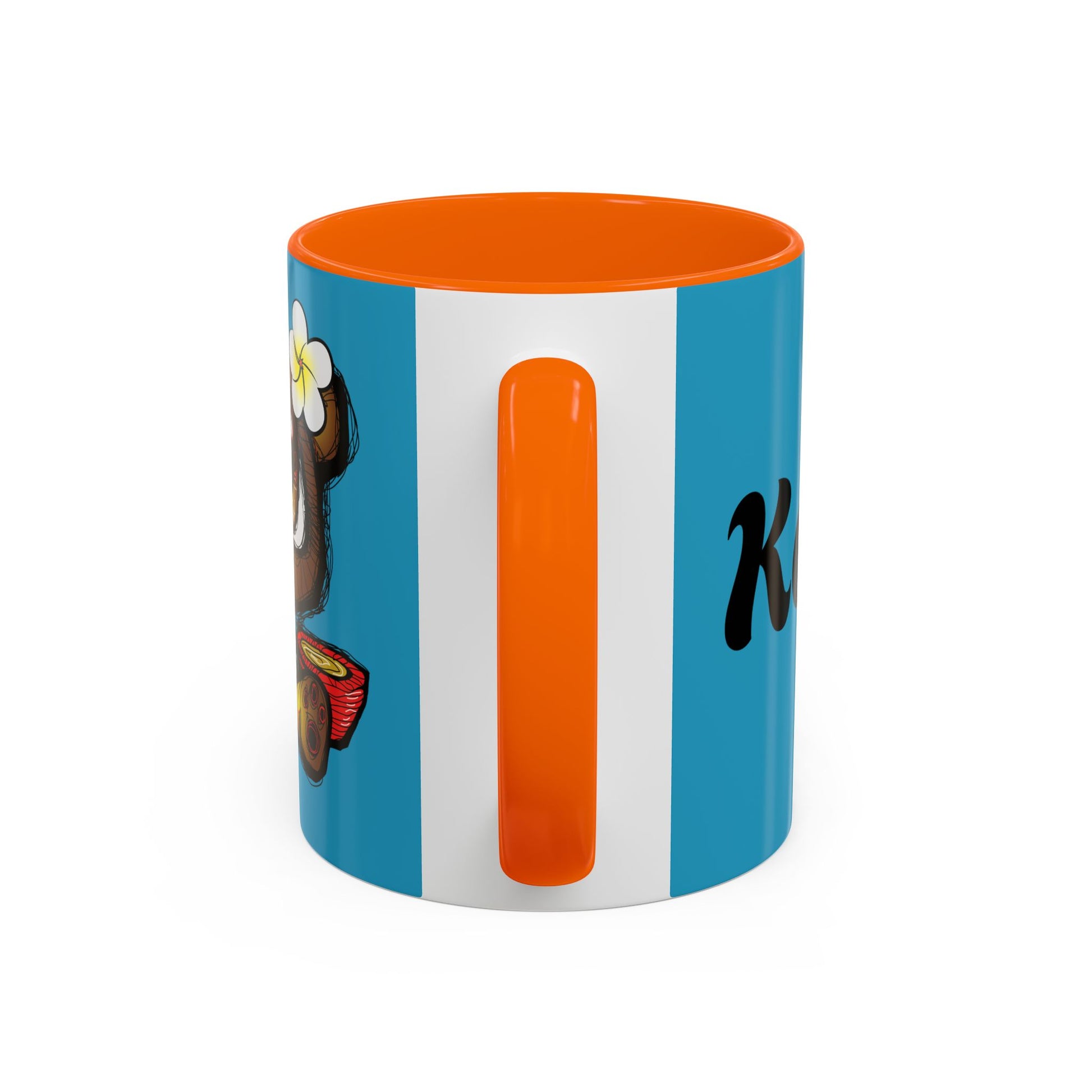 Tropical Bear Coffee Mug, Cute Bear Mug, Relaxing Coffee Cup, Gifts for Animal Lovers, Fun Decor, Summer Vibes