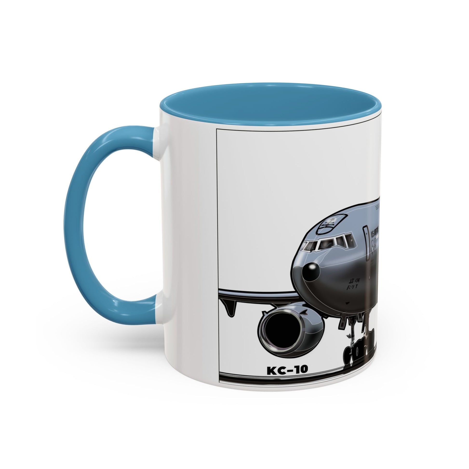 Airplane Lover's Accent Coffee Mug | Travel Gift, Aviation Decor, Pilot Present, Unique Coffee Cup, Jet Enthusiast Mug