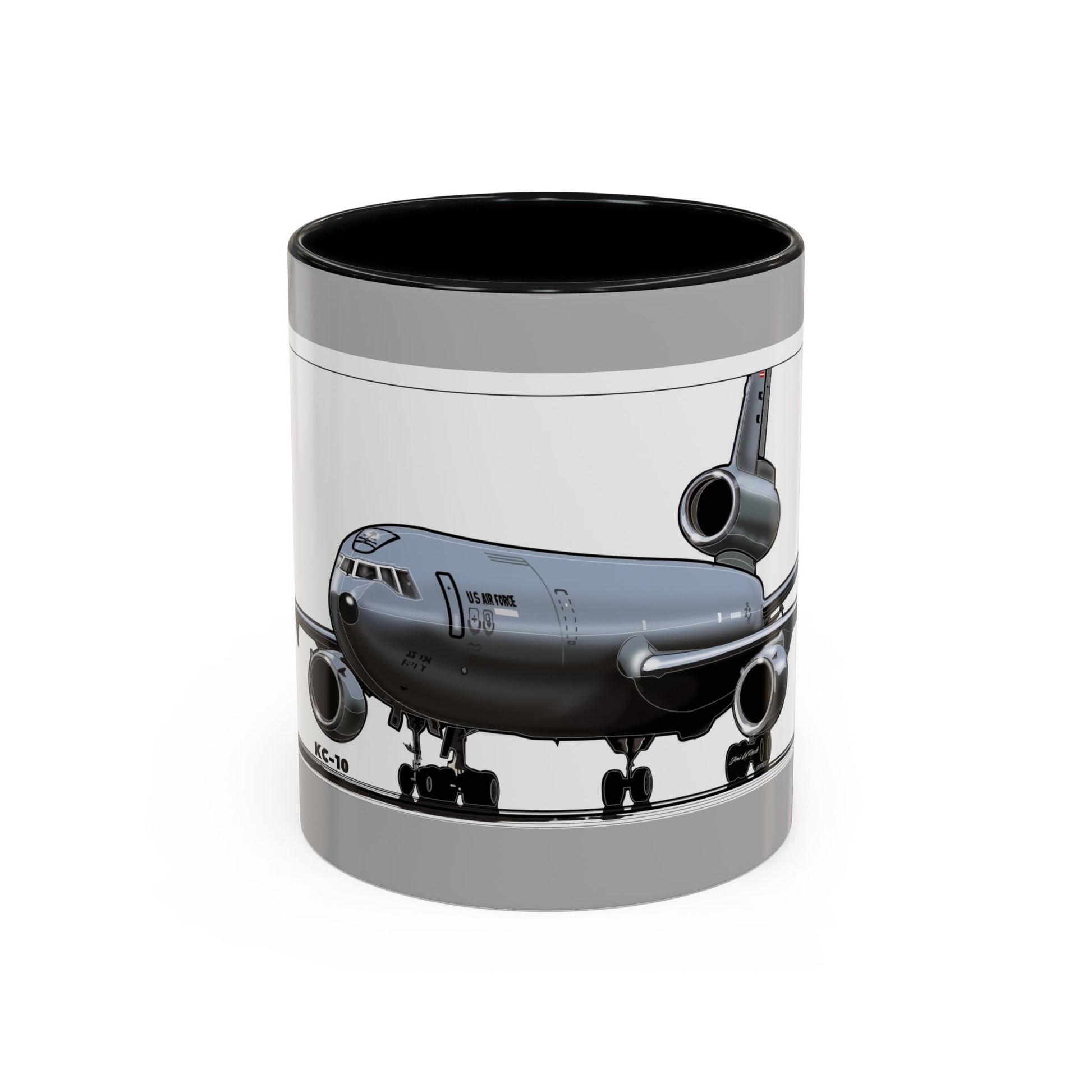 Airplane Lover's Accent Coffee Mug | Travel Gift, Aviation Decor, Pilot Present, Unique Coffee Cup, Jet Enthusiast Mug