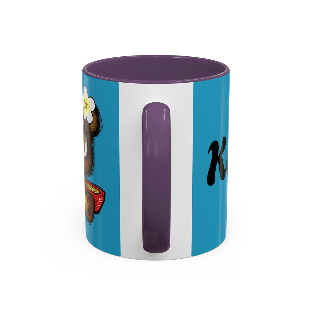 Tropical Bear Coffee Mug, Cute Bear Mug, Relaxing Coffee Cup, Gifts for Animal Lovers, Fun Decor, Summer Vibes