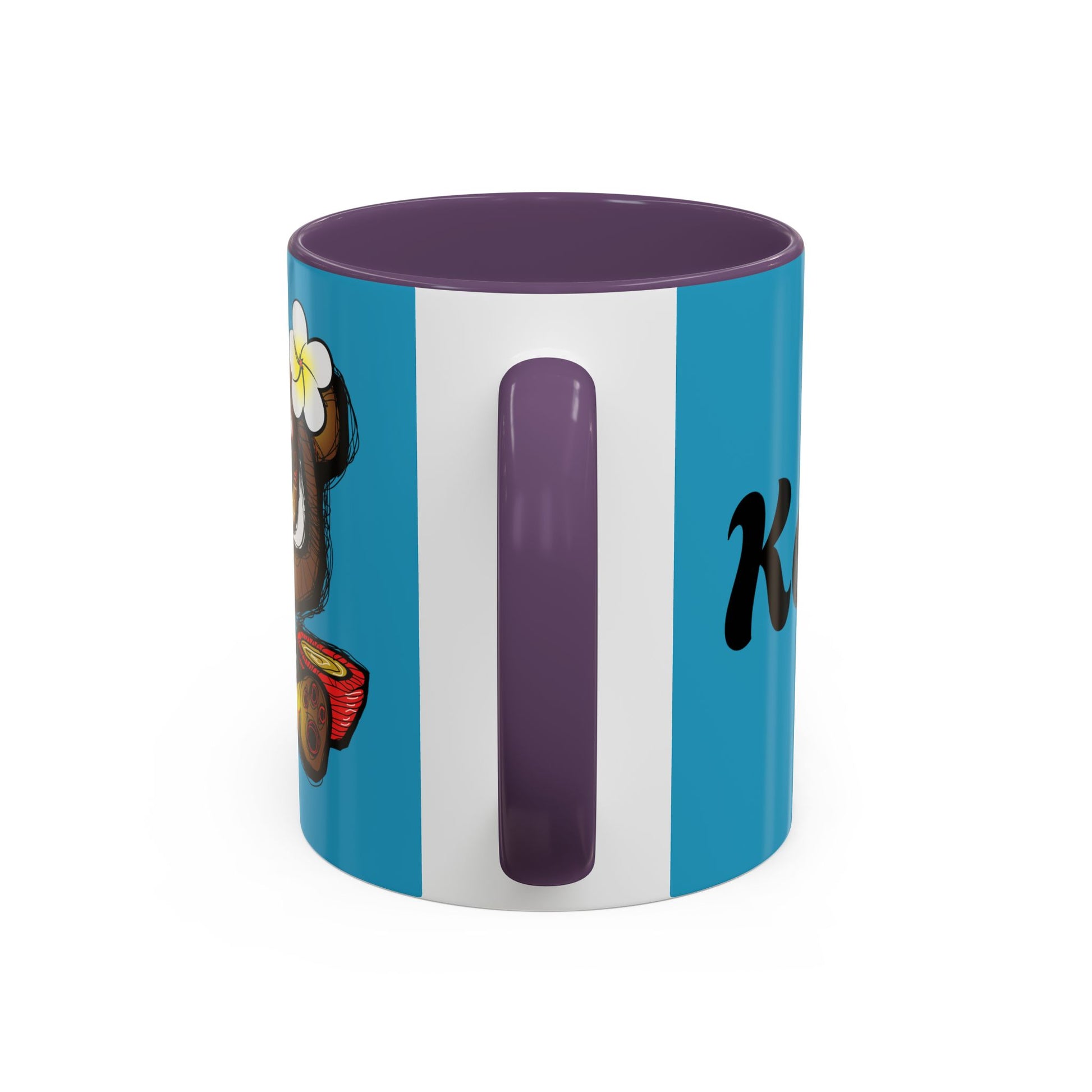 Tropical Bear Coffee Mug, Cute Bear Mug, Relaxing Coffee Cup, Gifts for Animal Lovers, Fun Decor, Summer Vibes