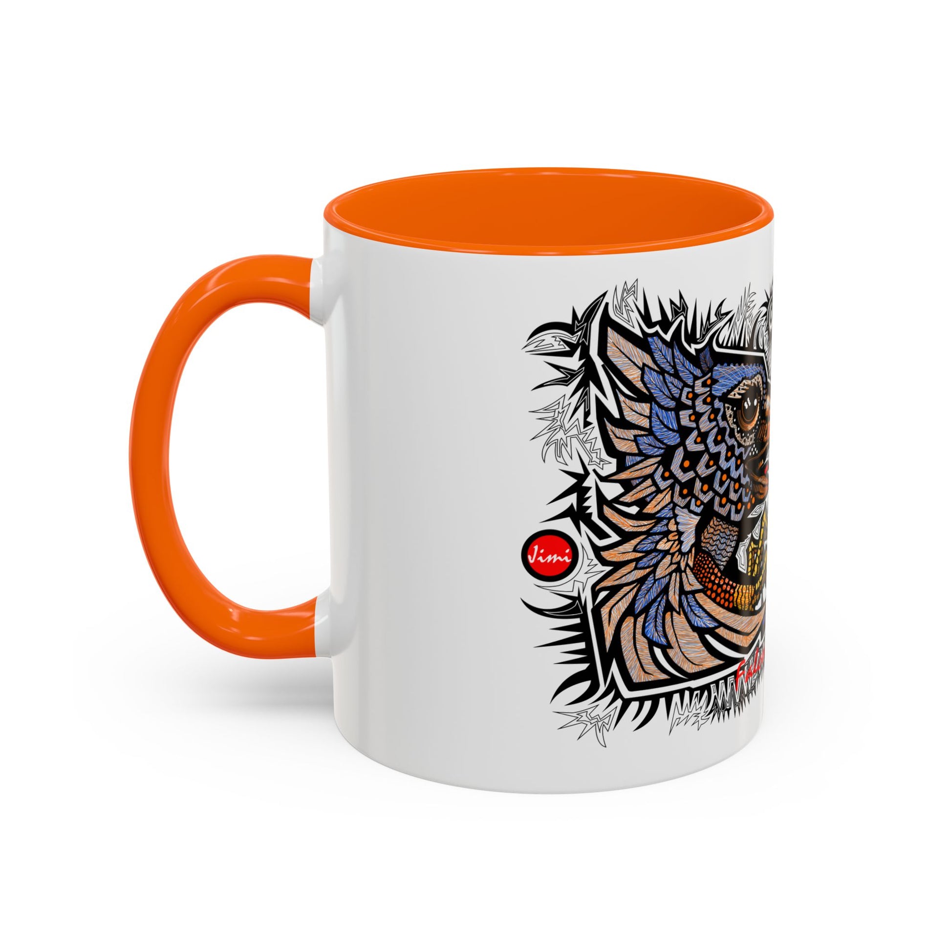Vibrant Mythical Creatures Coffee Mug - Artistic Accent, Gift for Coffee Lovers, Colorful Design for Home Decor, Unique Present