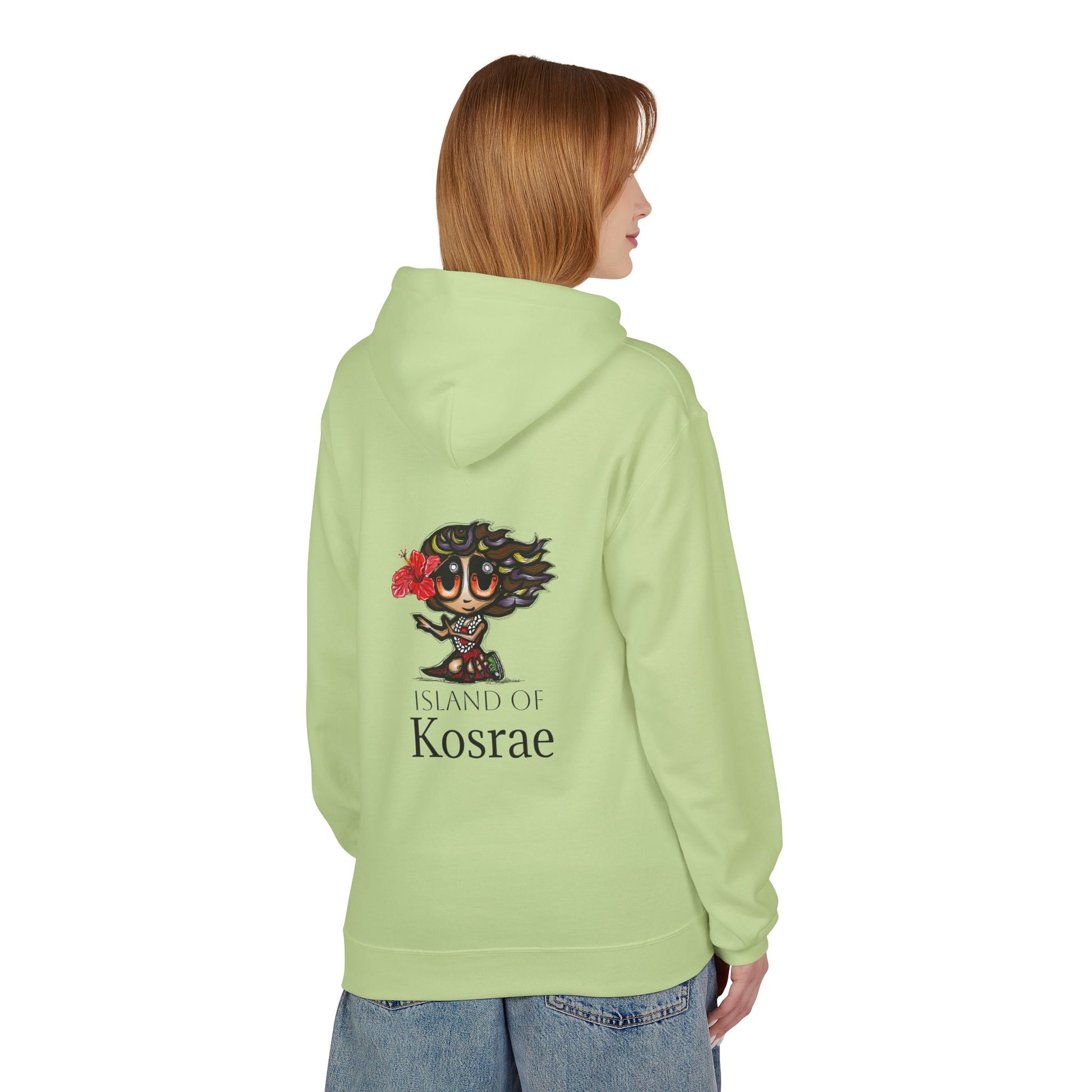 Kosrae Island Hoodie — Tropical Floral Island Graphic Sweatshirt