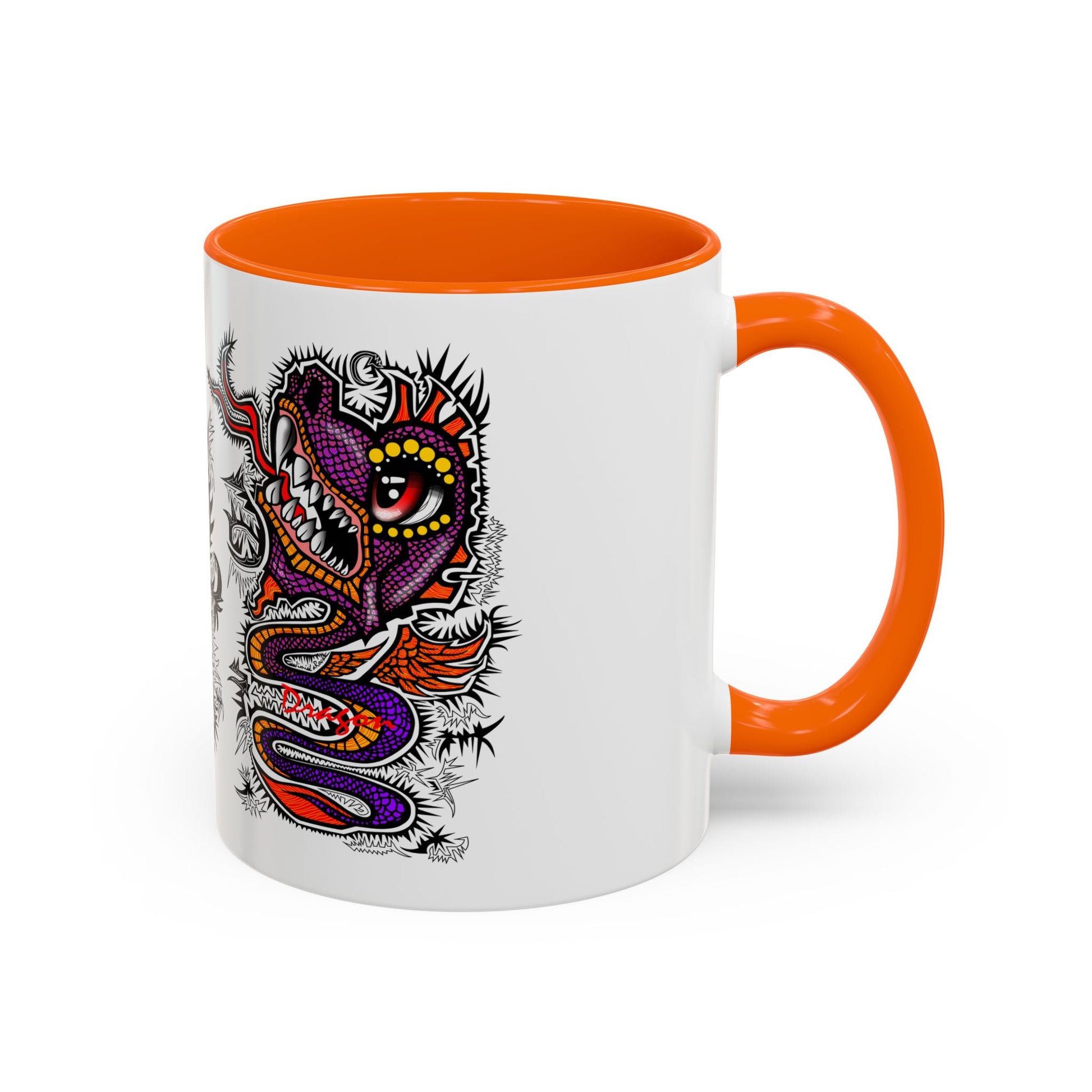 Vibrant Mythical Creatures Coffee Mug - Artistic Accent, Gift for Coffee Lovers, Colorful Design for Home Decor, Unique Present
