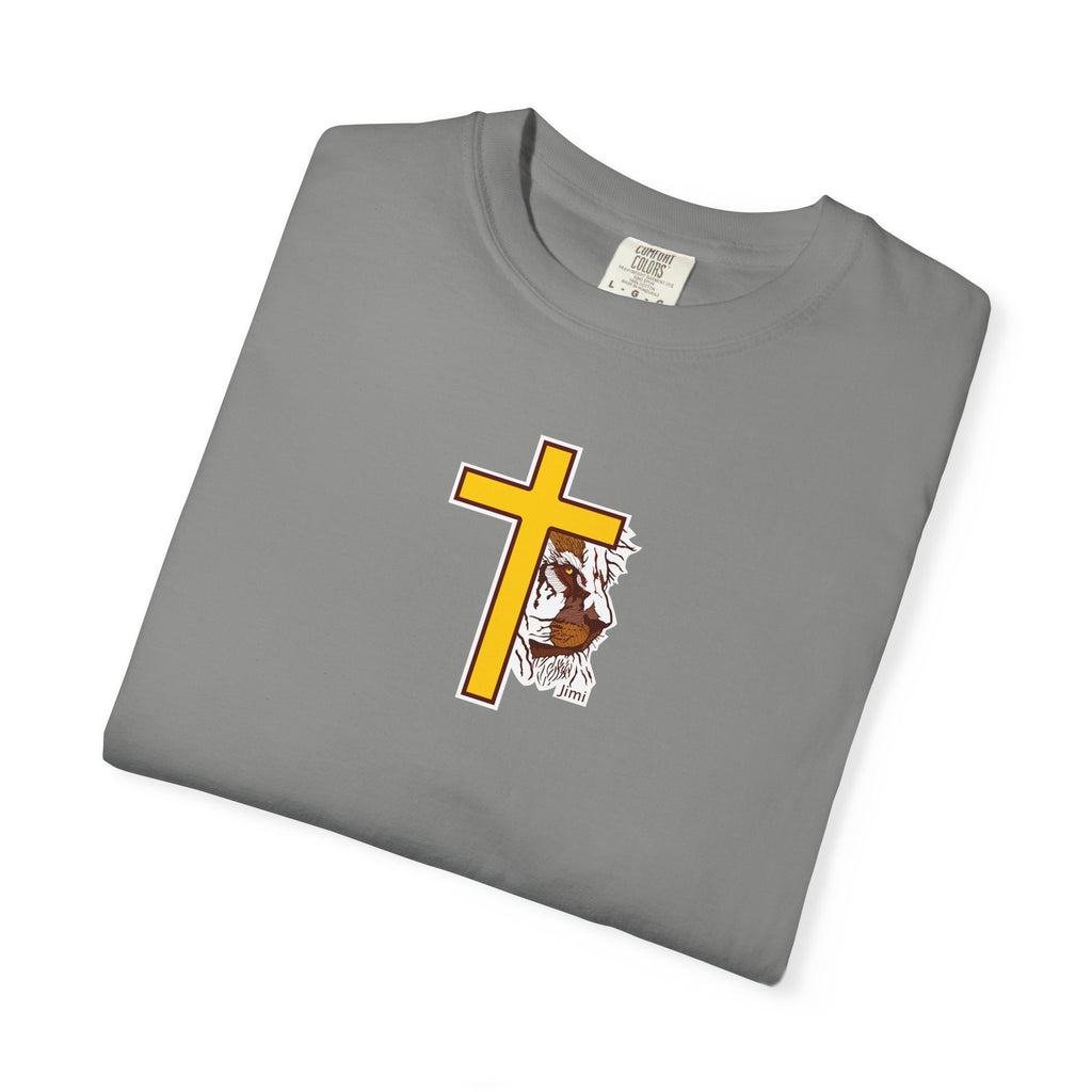 Lion Crown with Cross T-shirt | Religious Faith Graphic Tee