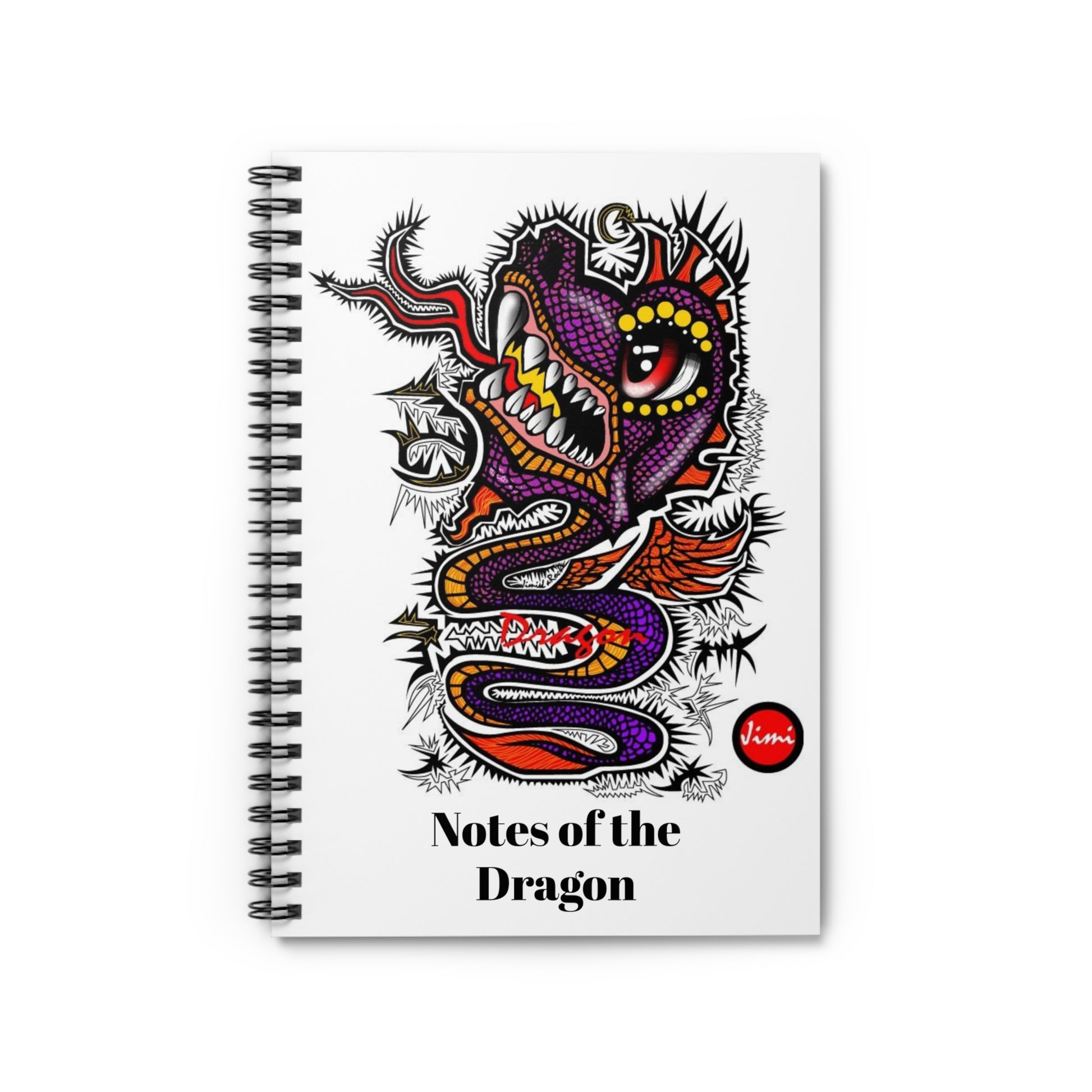 Dragon-Themed Spiral Notebook - Notes of the Dragon, Journal, Sketchbook, Gift for Writers, Art Lovers, Creative Professionals