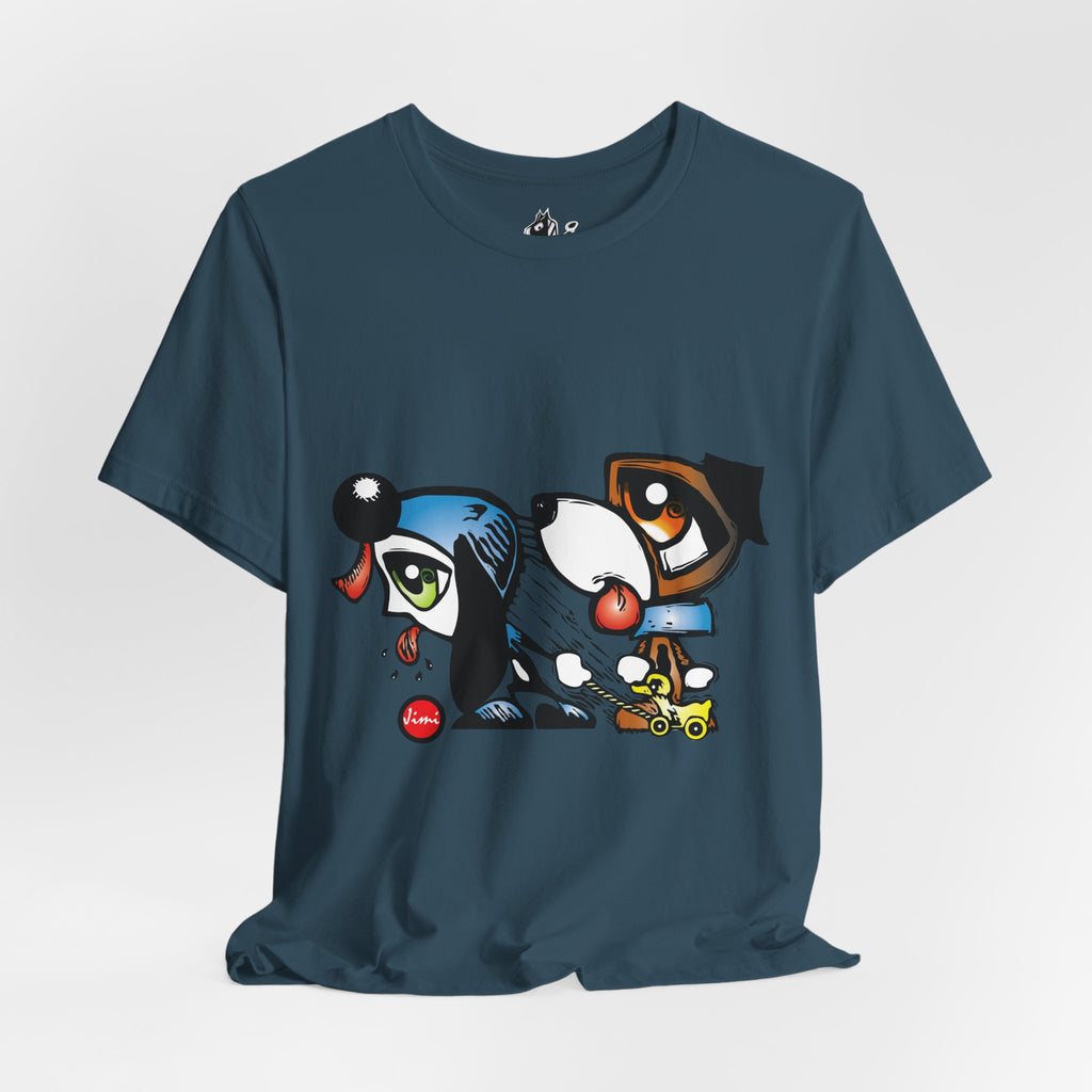 Pet Lovers' Graphic Tee, Fun Dog Design, Unisex Short Sleeve Shirt, Casual Wear, Animal Gift, Birthday Present, Dog Owner Apparel