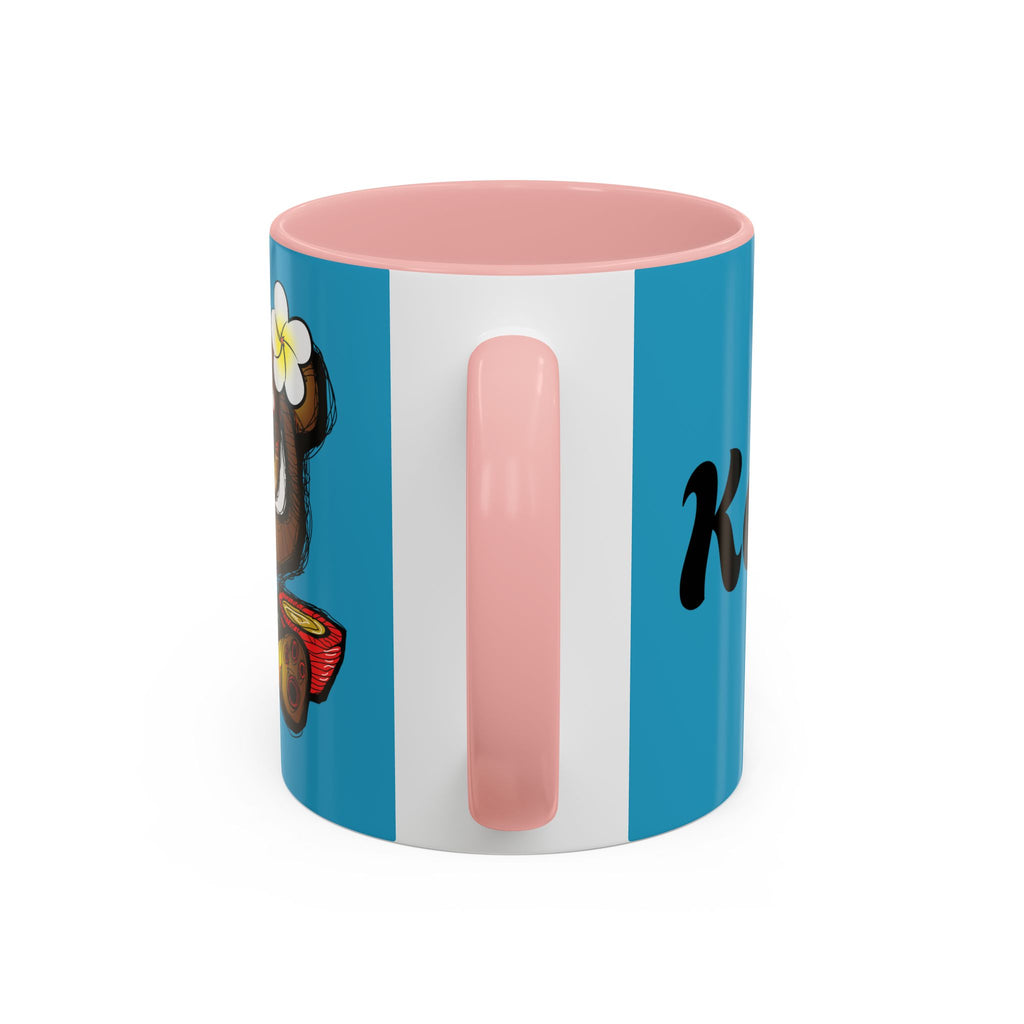 Tropical Bear Coffee Mug, Cute Bear Mug, Relaxing Coffee Cup, Gifts for Animal Lovers, Fun Decor, Summer Vibes