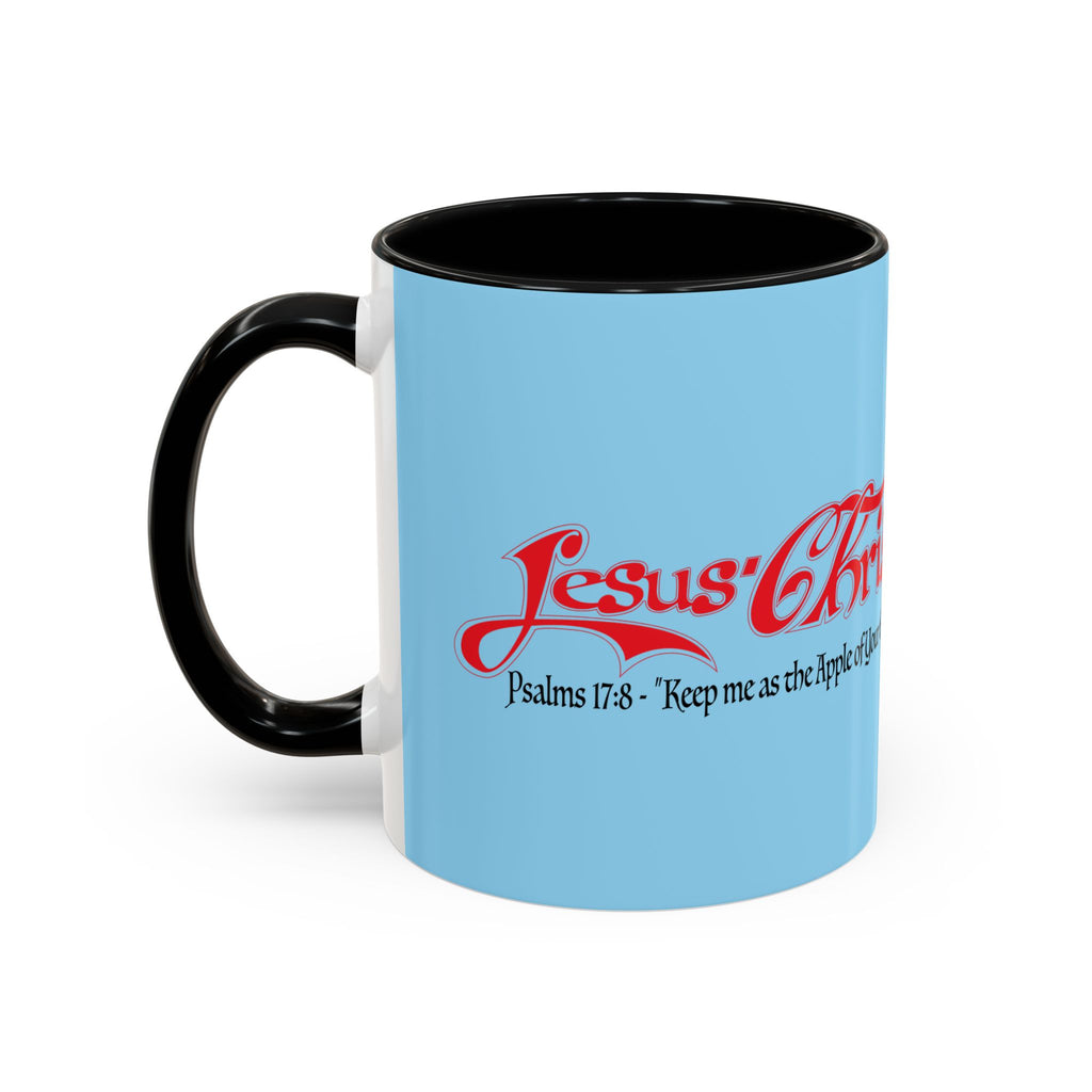 Coffee Mug — Cute Teddy Bear with Ukulele & 'Christ' Script Accent (11/15oz)