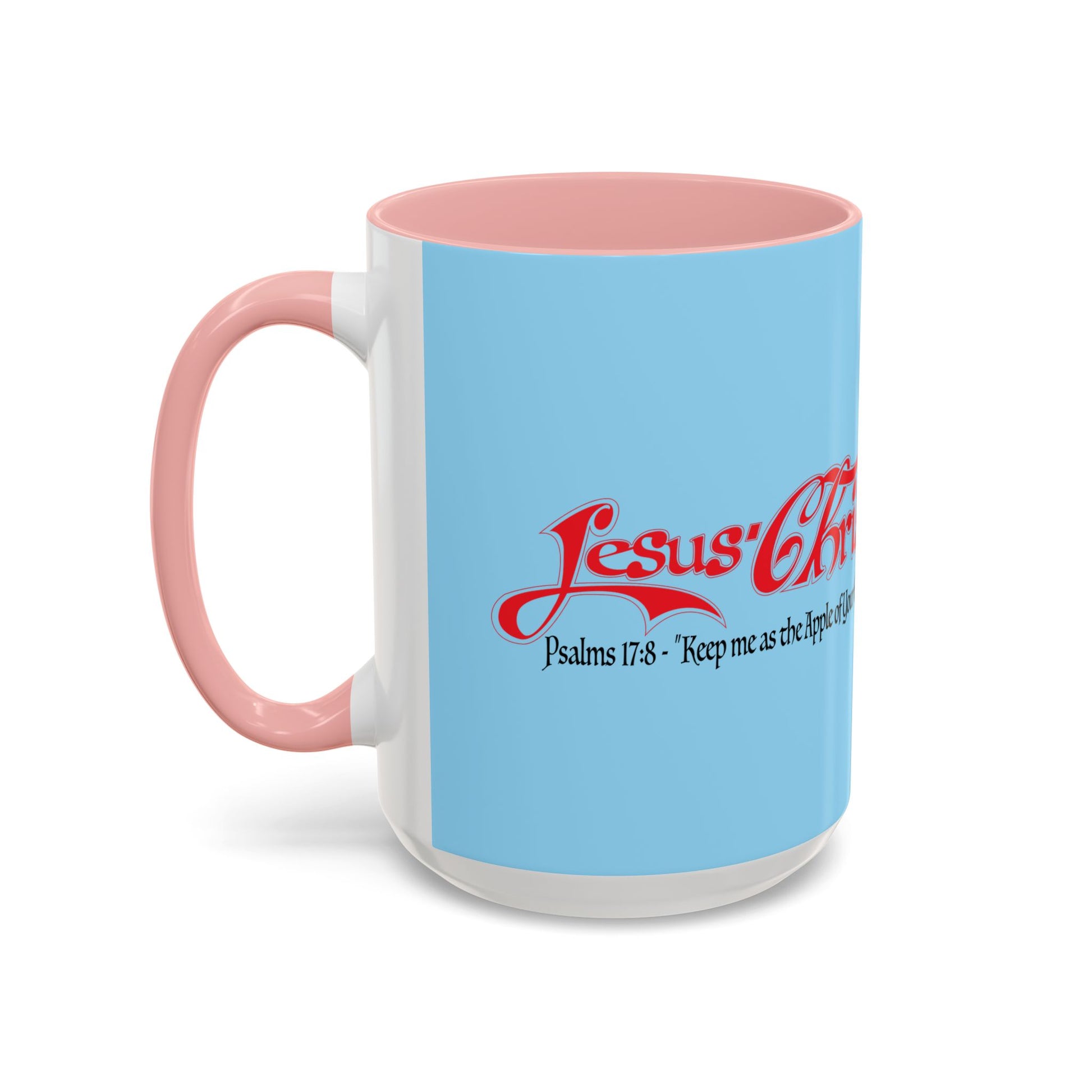 Coffee Mug — Cute Teddy Bear with Ukulele & 'Christ' Script Accent (11/15oz)