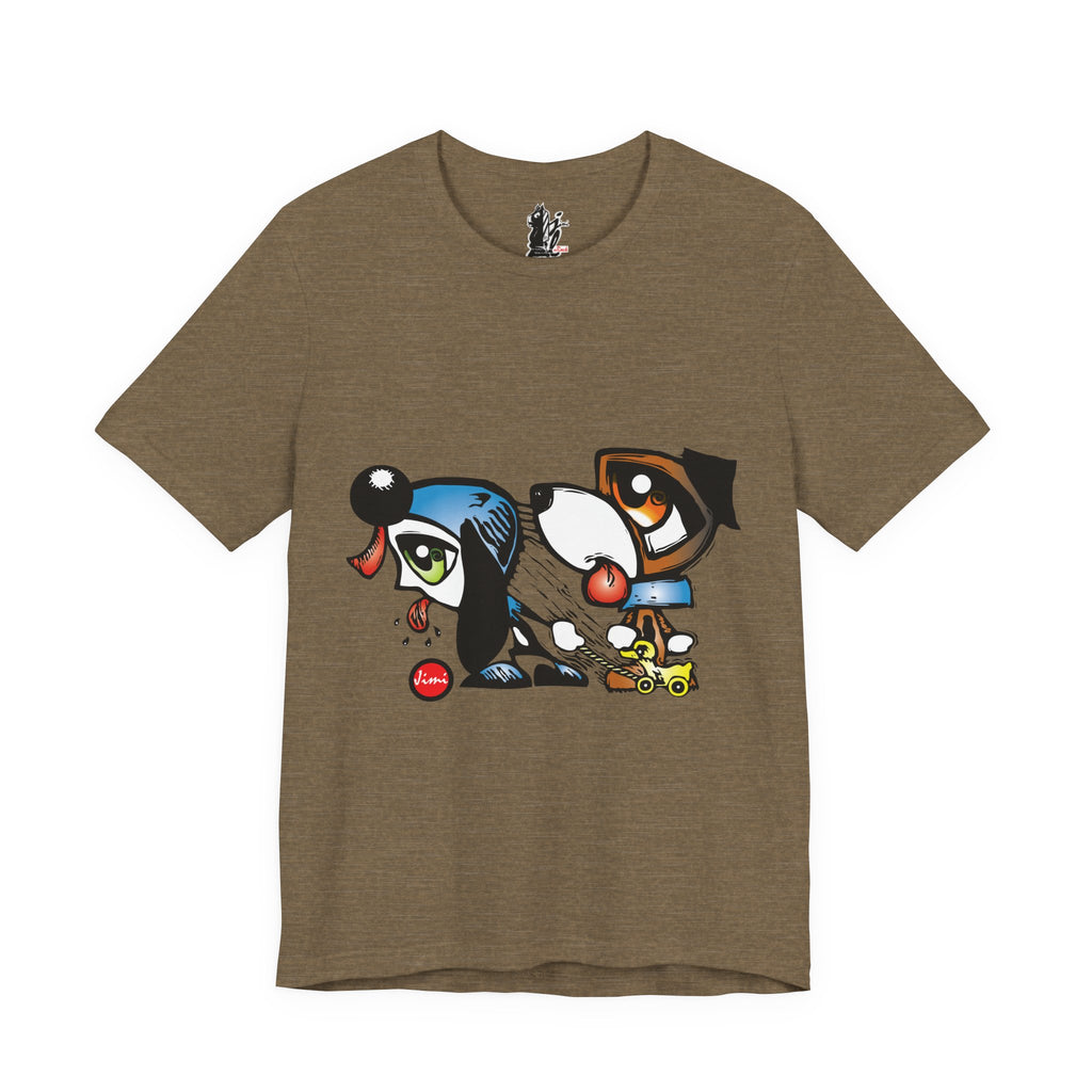Pet Lovers' Graphic Tee, Fun Dog Design, Unisex Short Sleeve Shirt, Casual Wear, Animal Gift, Birthday Present, Dog Owner Apparel