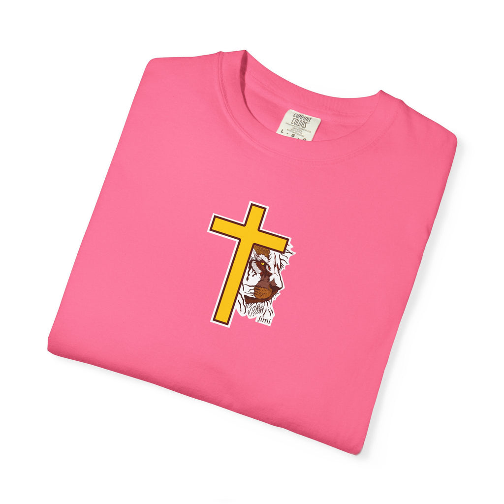 Lion Crown with Cross T-shirt | Religious Faith Graphic Tee