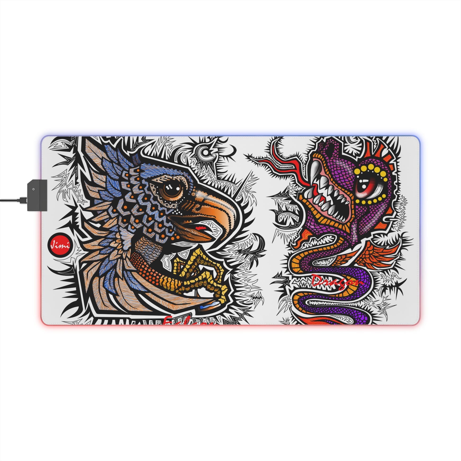 Colorful LED Gaming Mouse Pad with Unique Art, Perfect for Gamers, Stylish Desk Decor, Great Gift for Holidays and Birthdays