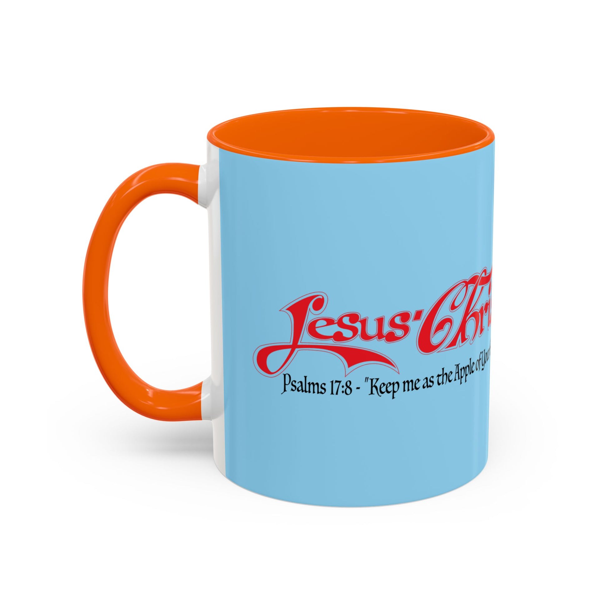 Coffee Mug — Cute Teddy Bear with Ukulele & 'Christ' Script Accent (11/15oz)